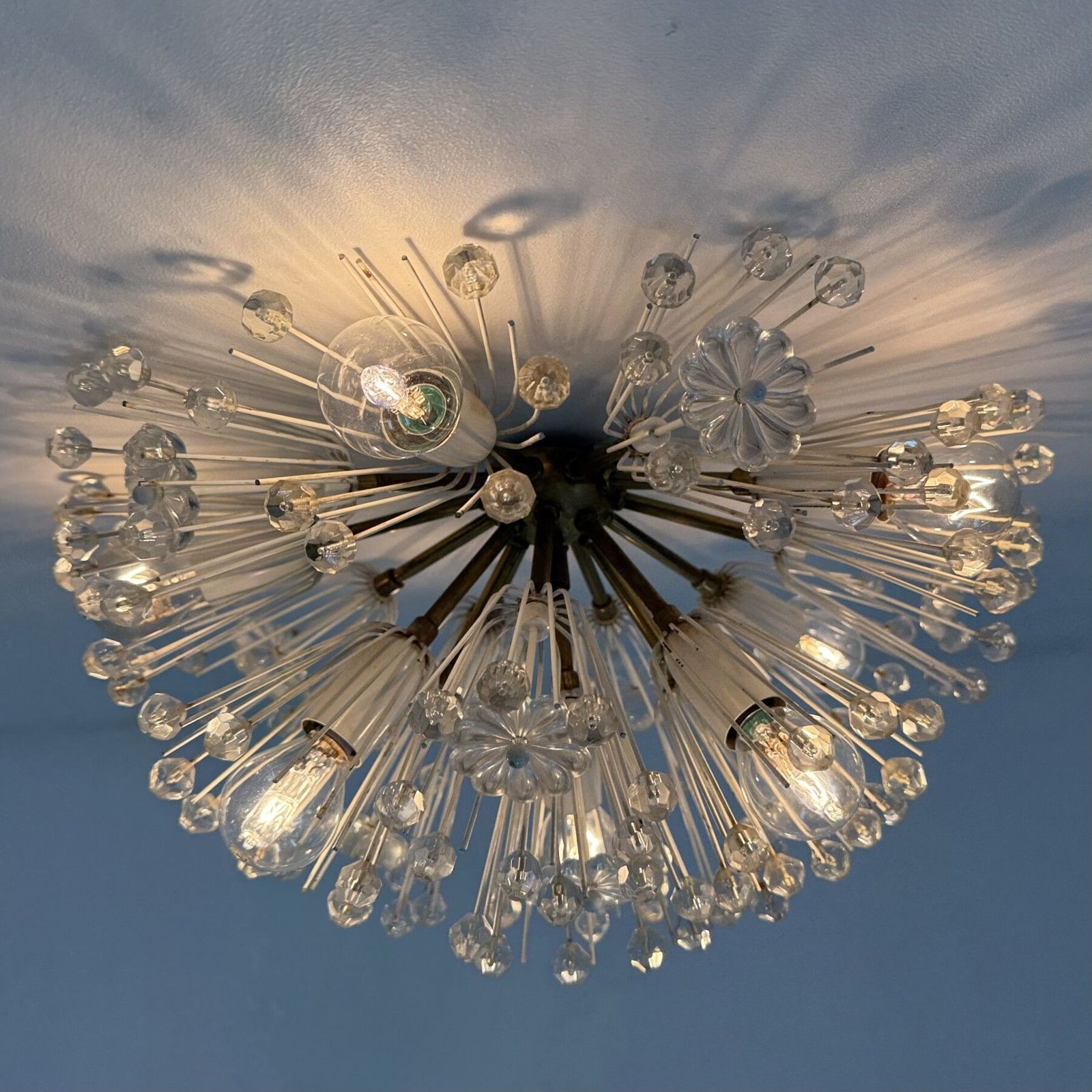 Snowball Plafondlamp Van Emil Stejnar Voor Rupert Nikoll, Ca. Jaren 1950 photo for sale