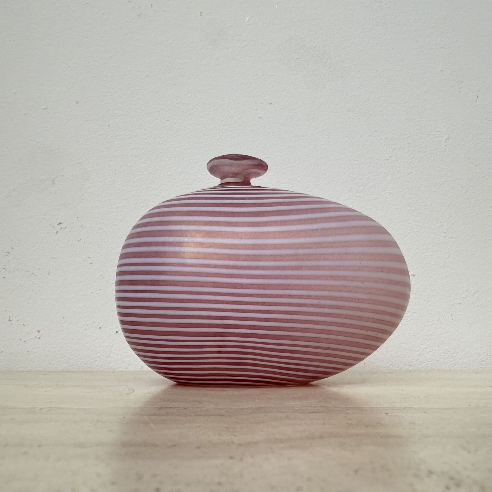 Bertil Vallien For Kosta Boda Sweden Pink Glass Vase , 1990s photo Home Decor