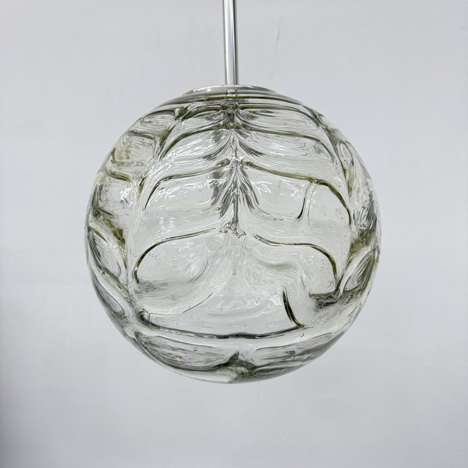 Doria Leuchten Glazen Hanglamp, Jaren 1970
