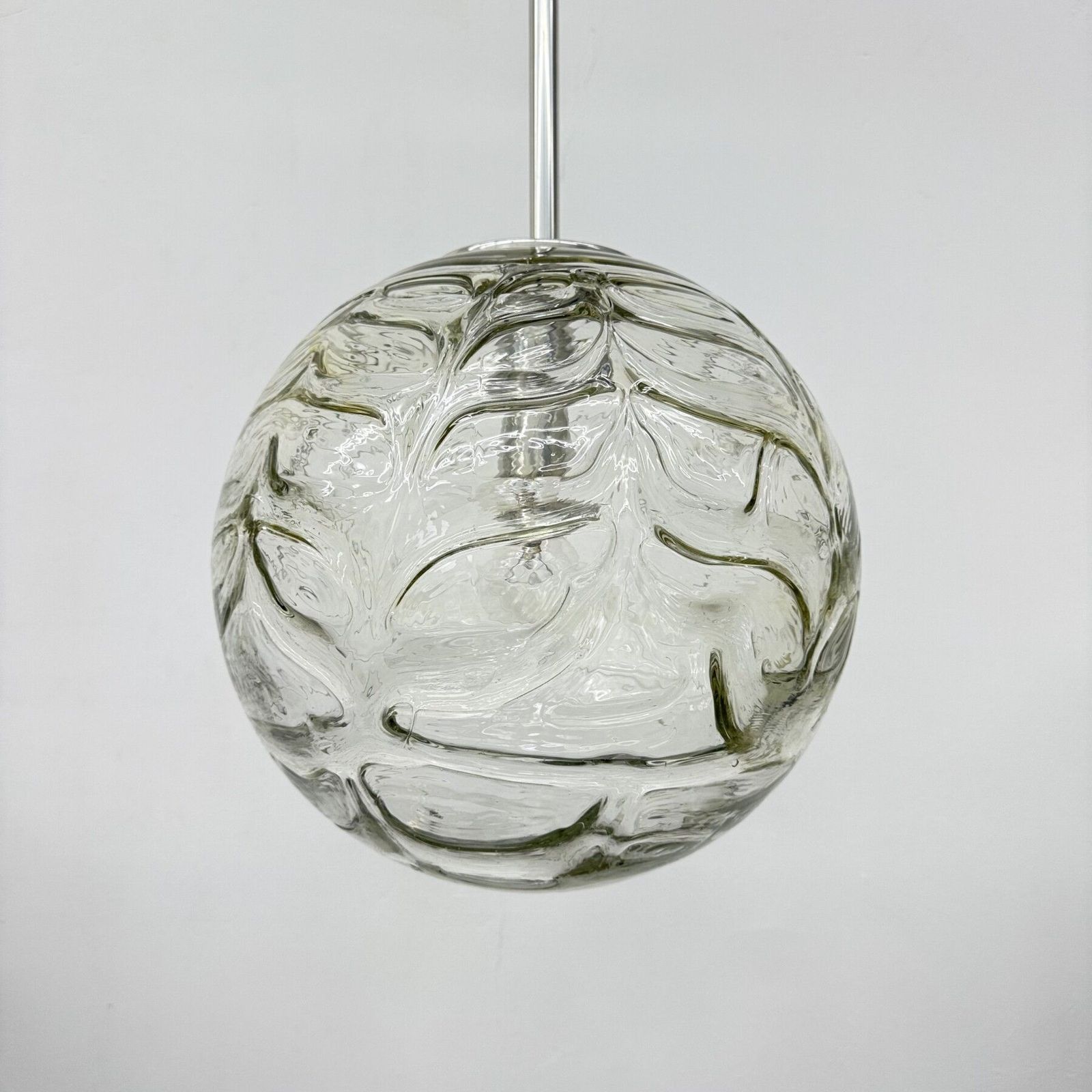 Doria Leuchten Glazen Hanglamp, Jaren 1970 photo vintage