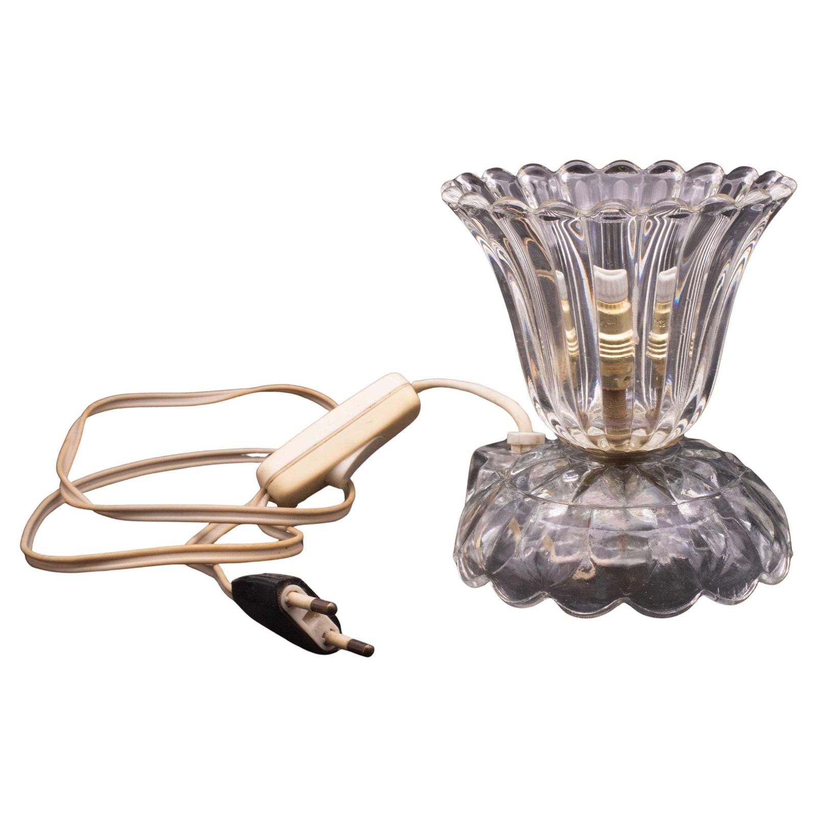Art Decò Murano Glass Table Lamp Leave By Barovier E Toso, 1950