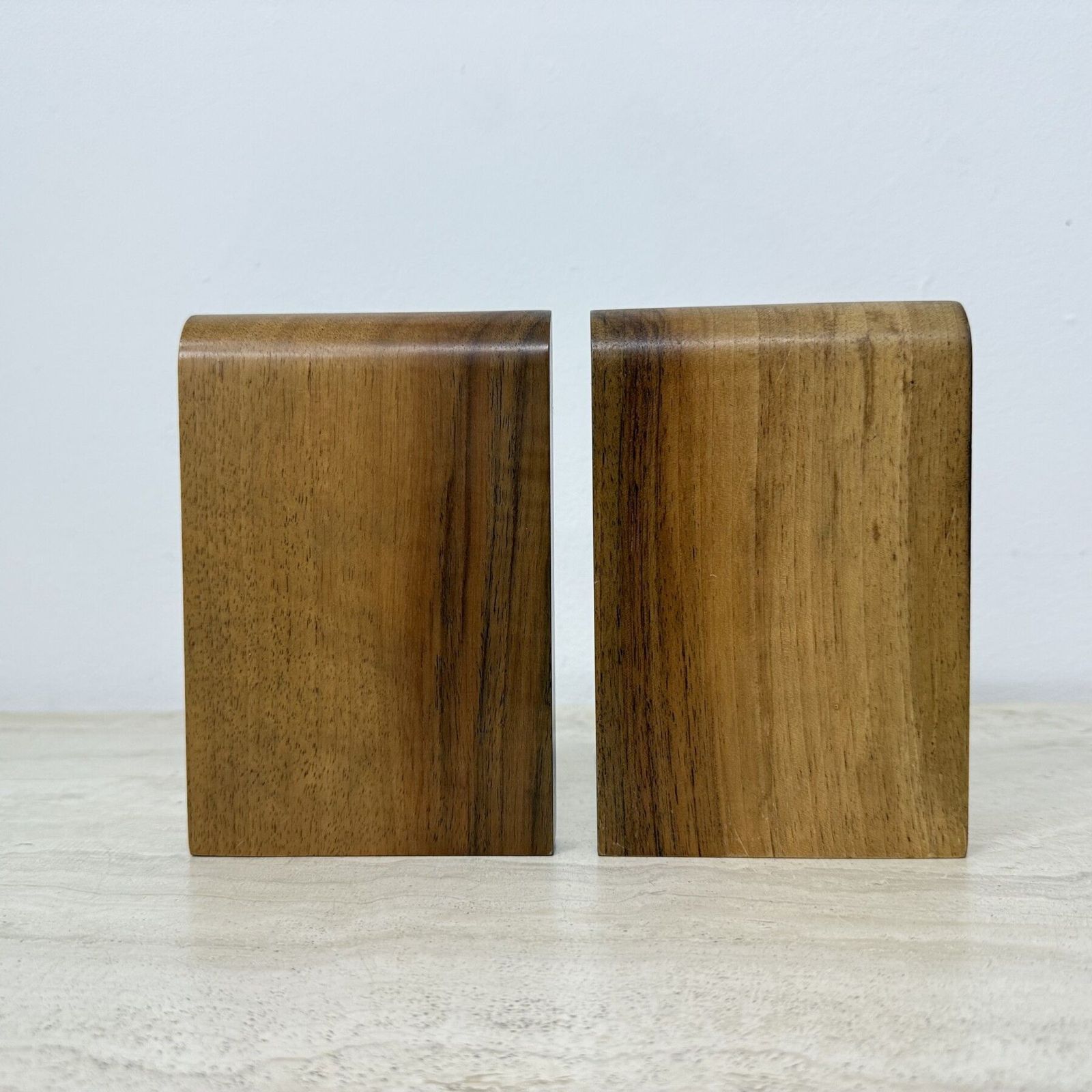 Vintage Paar Houten Boekensteun, Jaren 1970 photo furniture