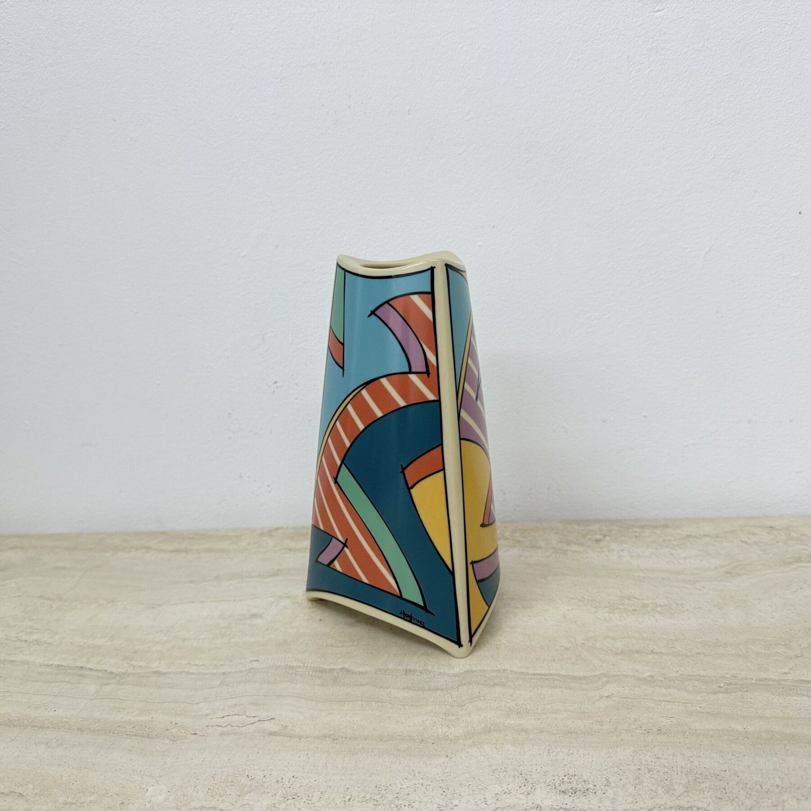 294.0 Rosenthal Studio Linie Flash One Vase Ceramic, Jaren 1980, Memphis photo