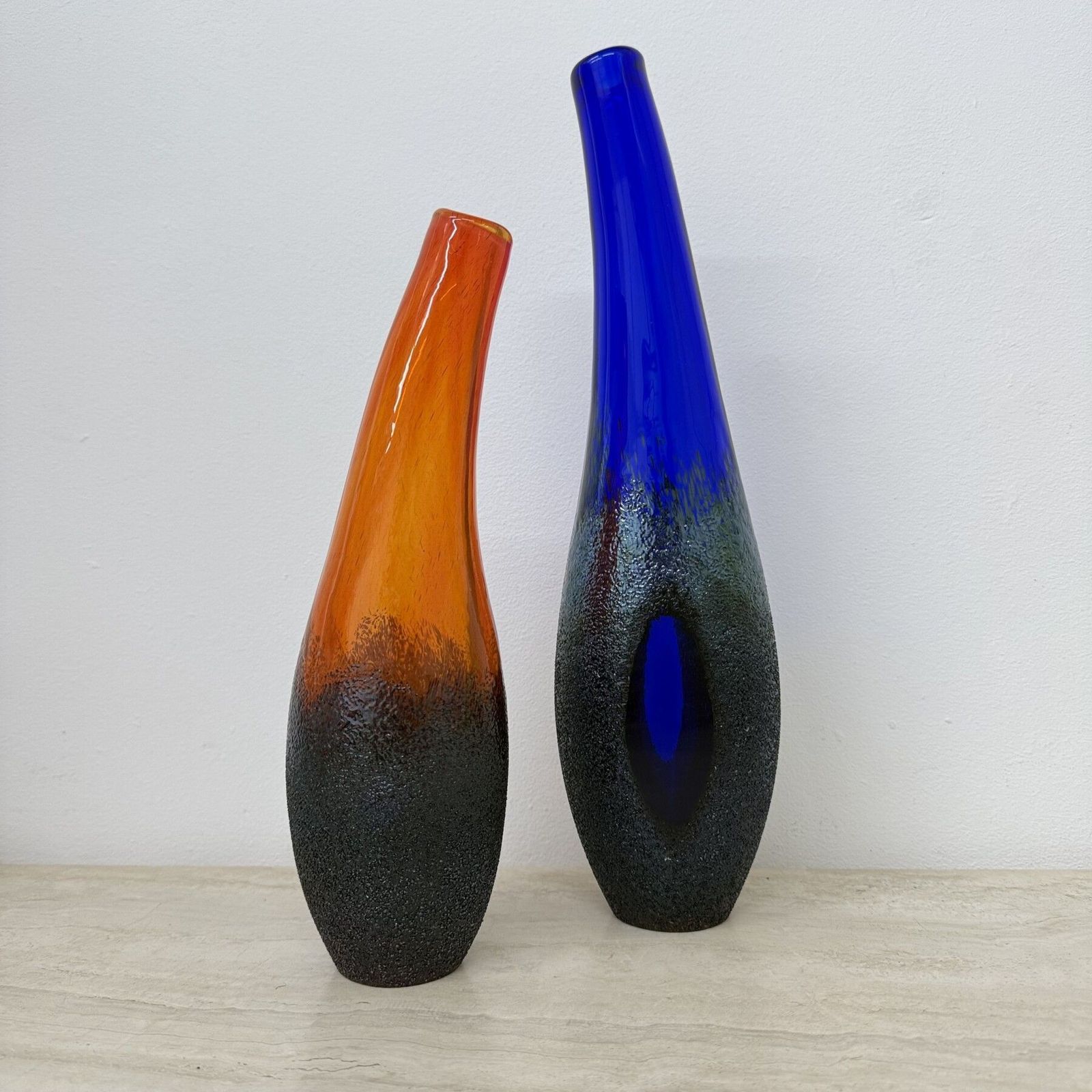 Set Of 3 Monica Backstrom For Kosta Boda Sweden Moonlanding Vases photo for sale