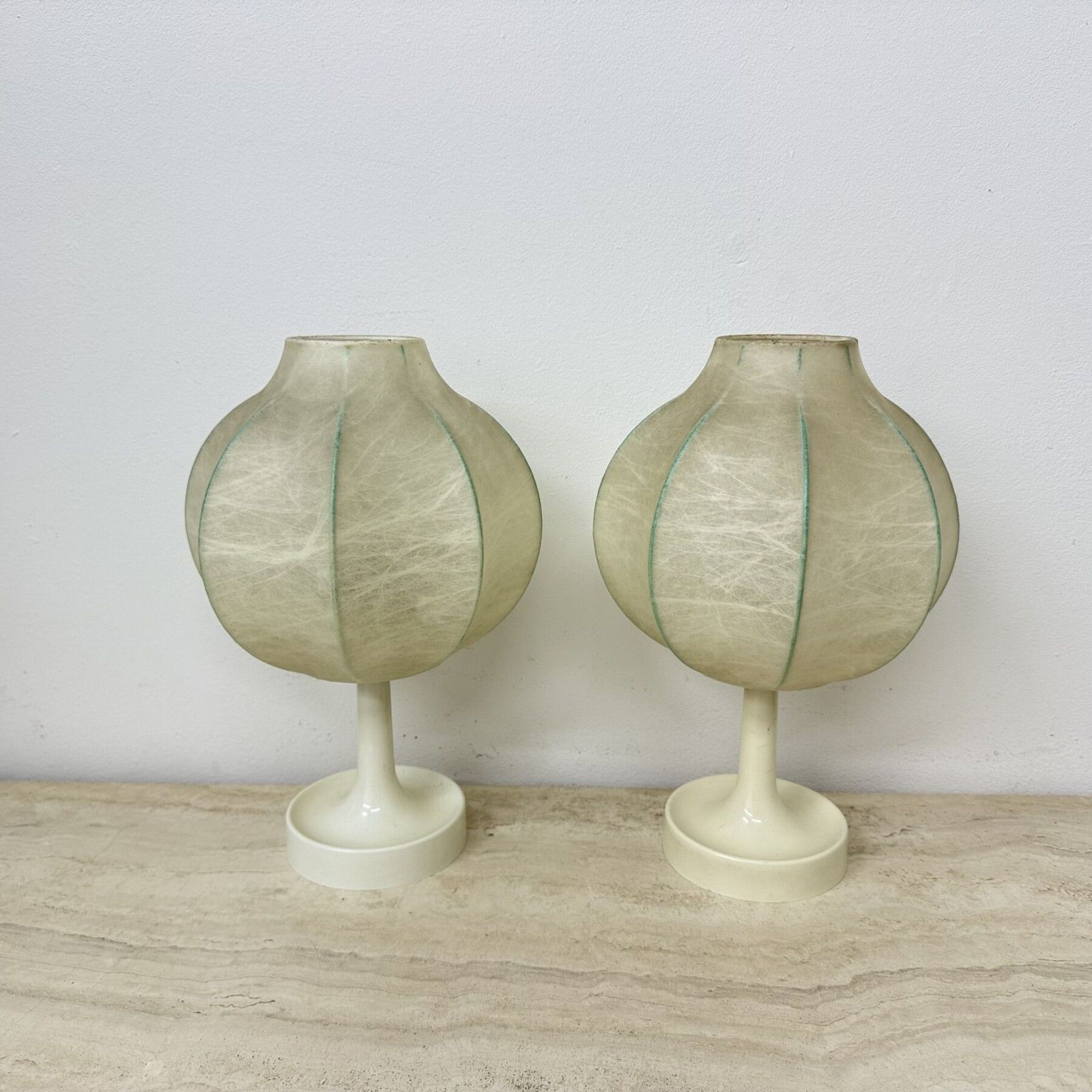 Paar Cocoon Tafellampen Van Alfred Wauer Voor Goldkant, Ca. Jaren 1960 photo vinterior