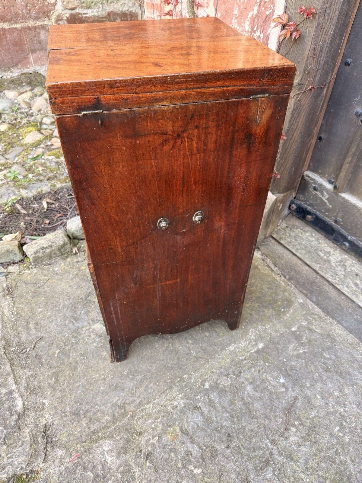 Unique Handsome Antique Mahogany Georgian Commode Wash Night Stand C 1820 photo Furniture