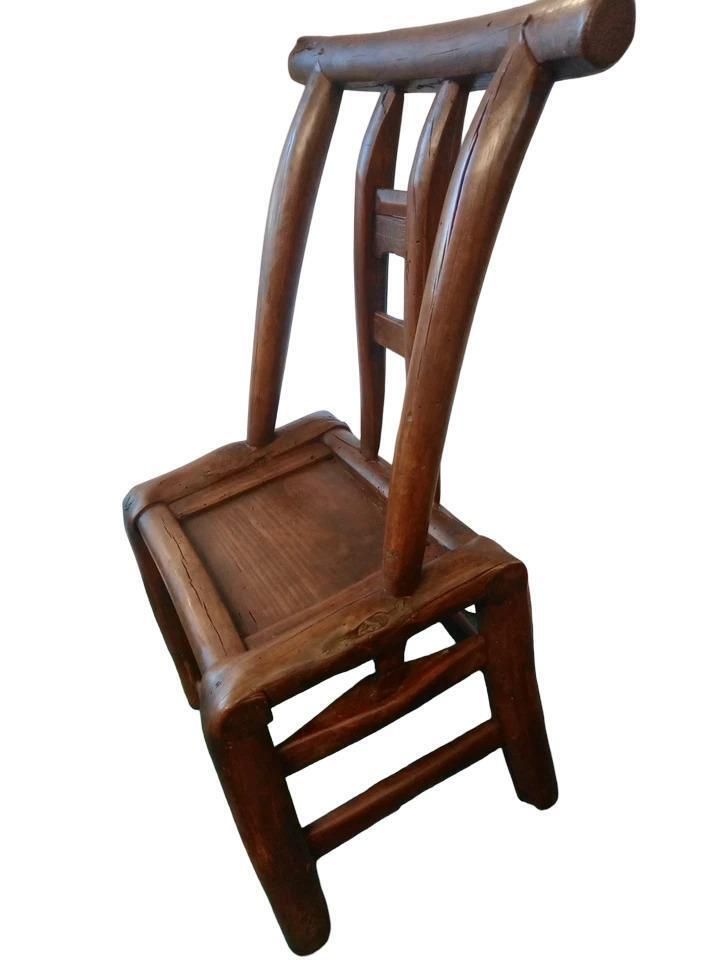 Antique Chinese Elm Wood Childs Chair Ideal As Display Piece C.1800 photo Furniture