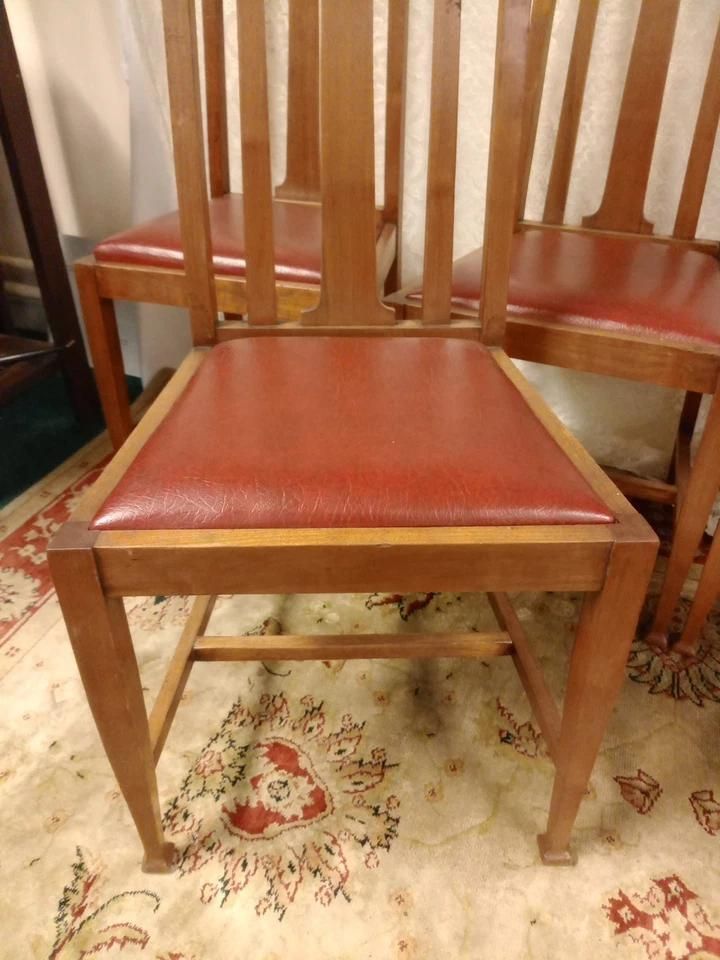 Set Of Six Dining Chairs Antique Late 19th Century photo vintage