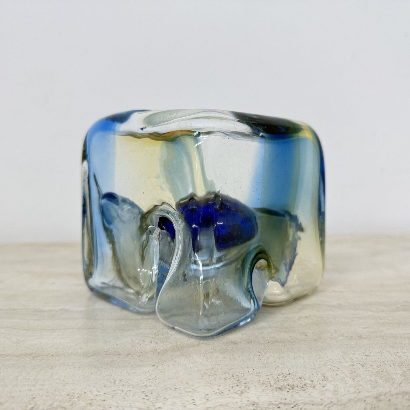 Vintage Kubusvormige Vaas Van Kapka Touskova, 1983 photo Woonaccessoires
