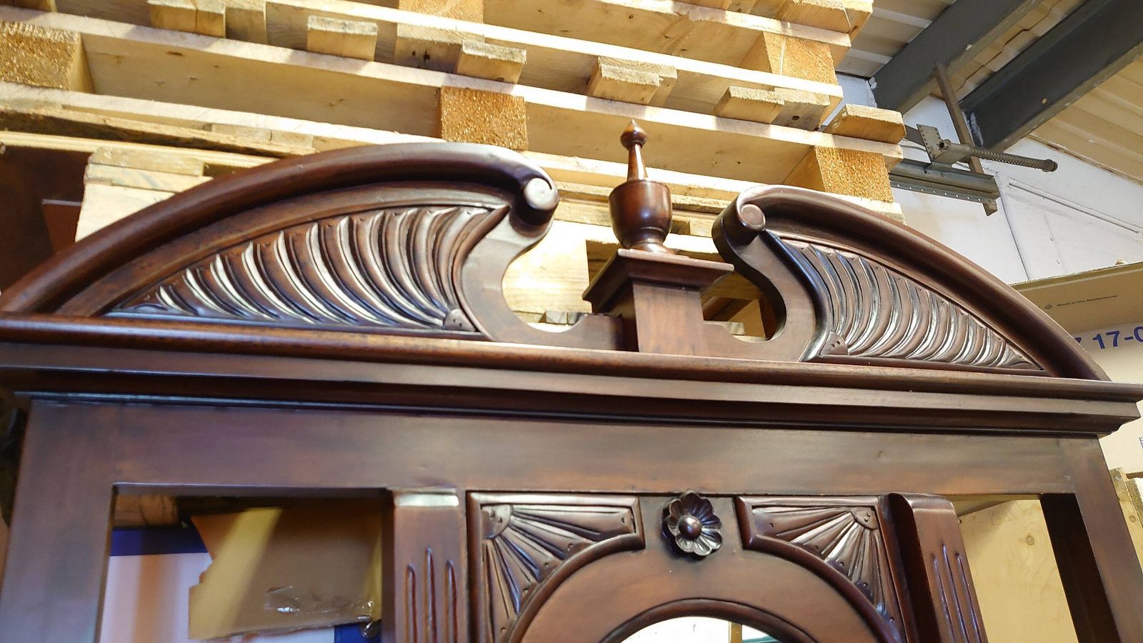 Victorian Reproduction Hallway Stand With Candle Sconces   1980s/90s. Very Good Condition. Mahogany Effect   2.26m Tall 0.98m Wide 0.4m Dep photo for sale