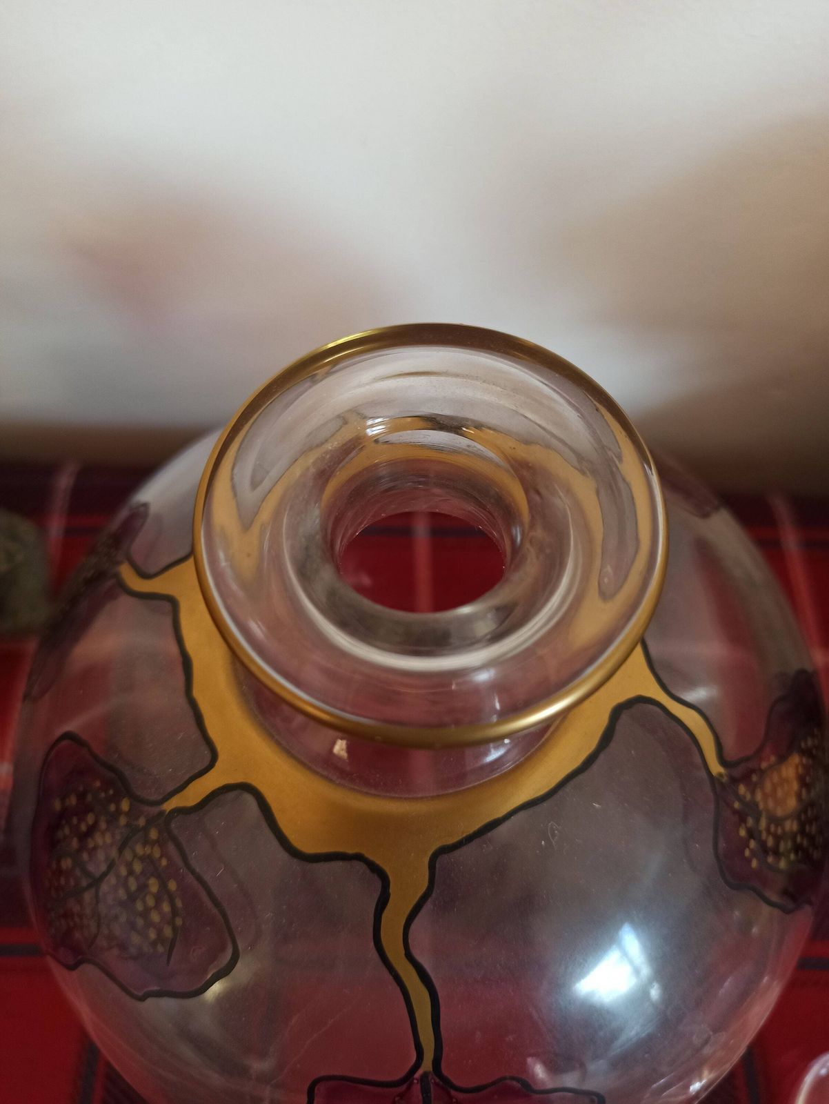 Ichendorf (W Germany) Hand Painted Glass Decanter. Excellent Condition. photo buy