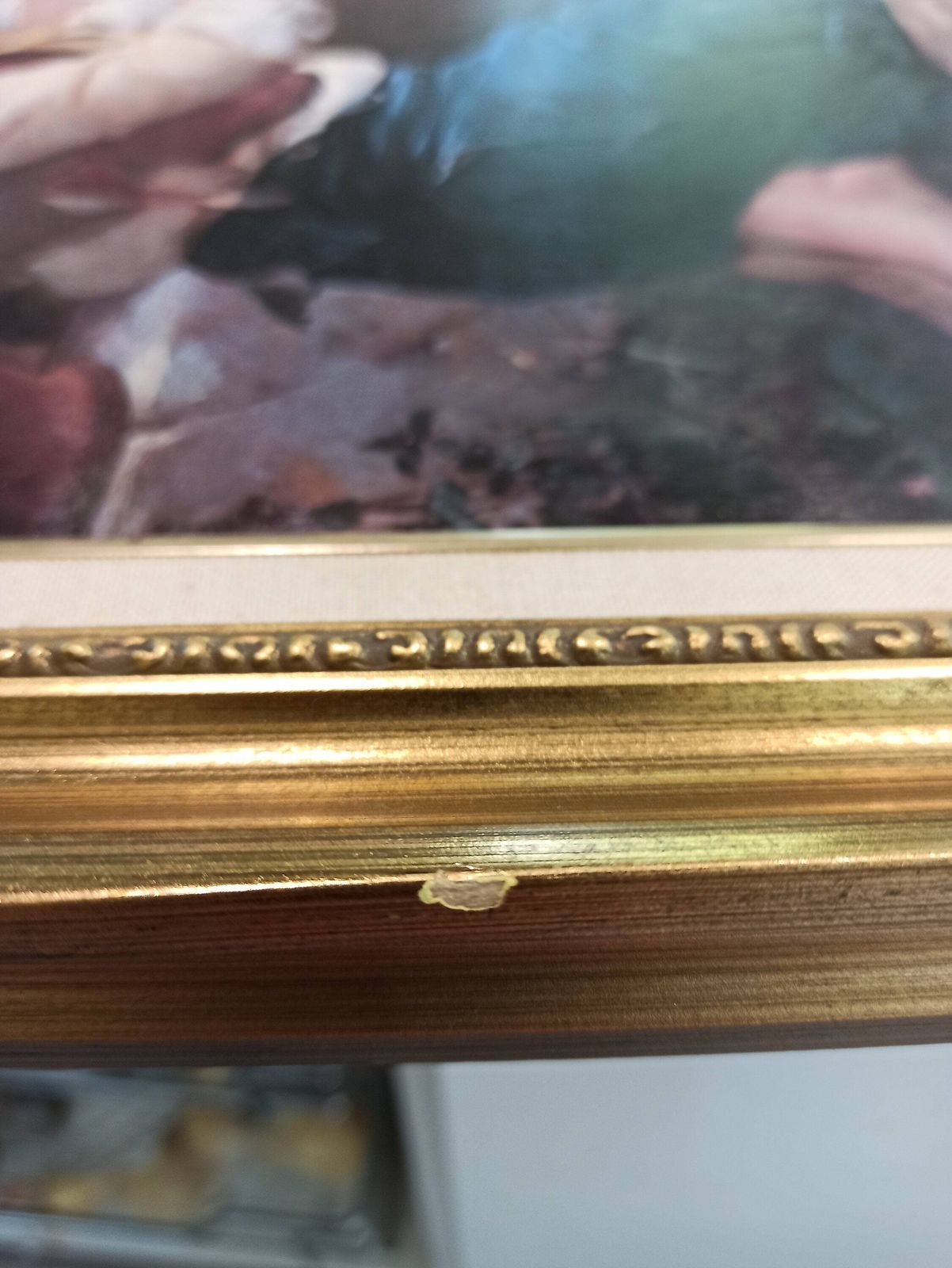 photo for sale A Vintage Framed Print Of The Artwork Of Emile Munier In 1874. 'A Special Moment'. Very Large. Very Good To Excellent Condition.