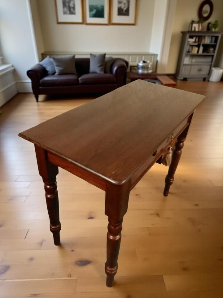Antique Victorian Mahogany Console Table photo for sale
