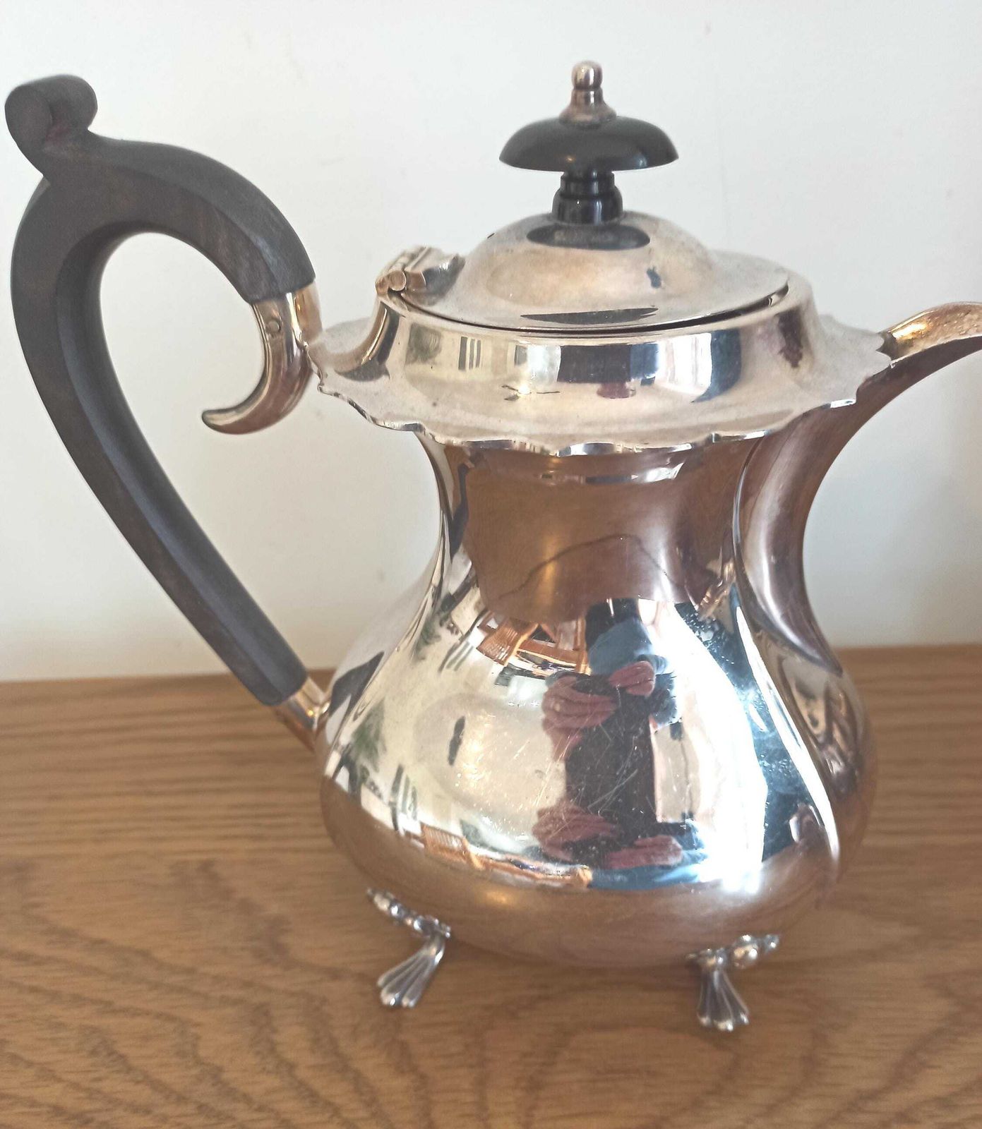 4 Piece Silver Plated Tea Set. Coffee Pot, Teapot, Milk Jug And Sugar Bowl. Very Good Condition. photo furniture