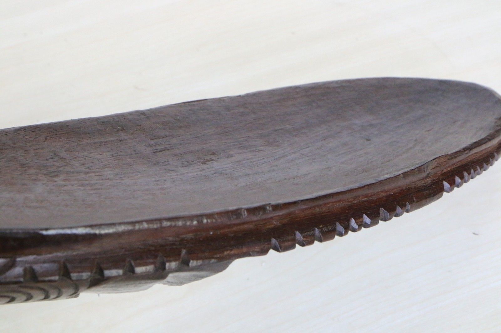 photo vintage Vintage Pacific Islands Tribal Art Face Mask Hand Carved Wood Papua New Guinea