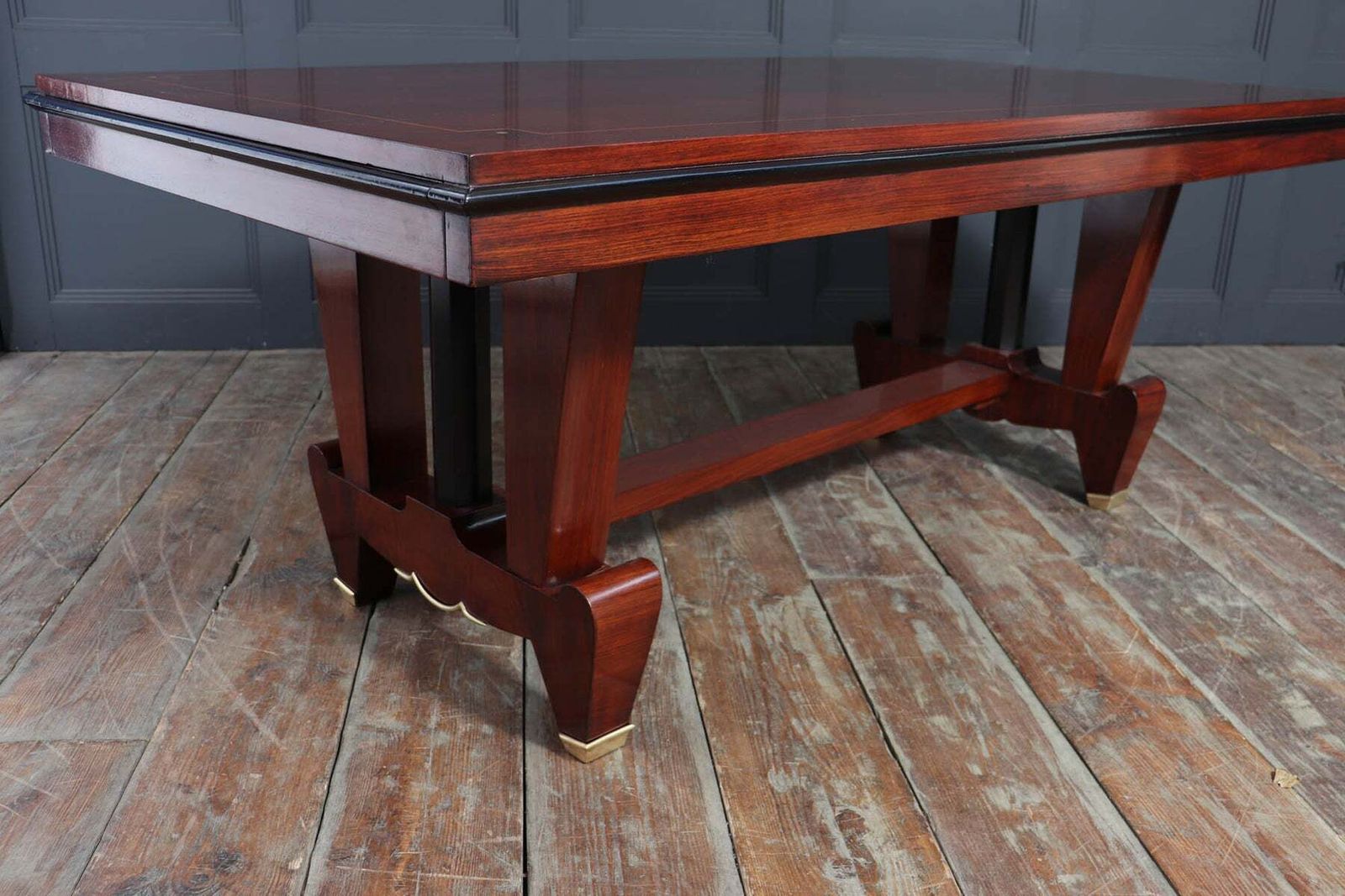 French Art Deco Dining Table By Jules Leleu C.1940 photo vintage