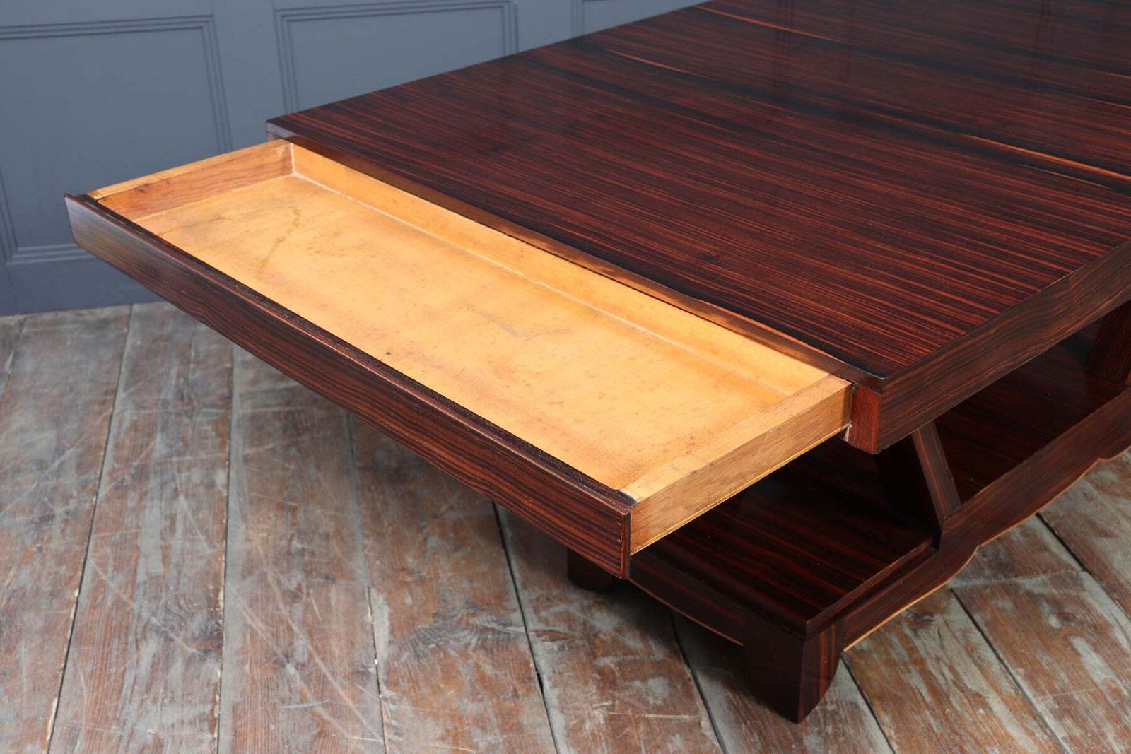 Art Deco Macassar Ebony Dining Table C.1930 photo vintage