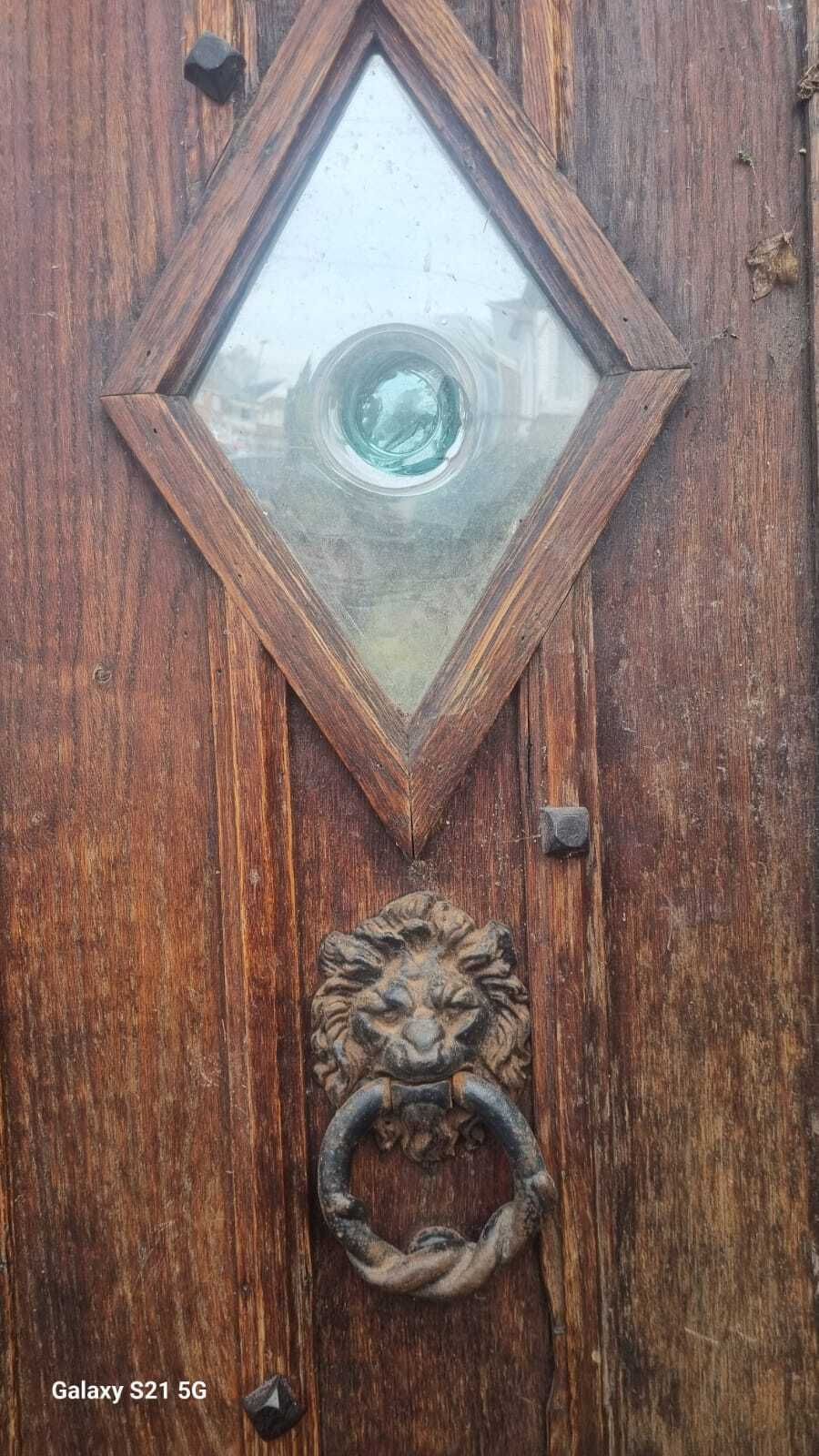 1930s Front Oak Studded Door, Early 20th Century photo buy