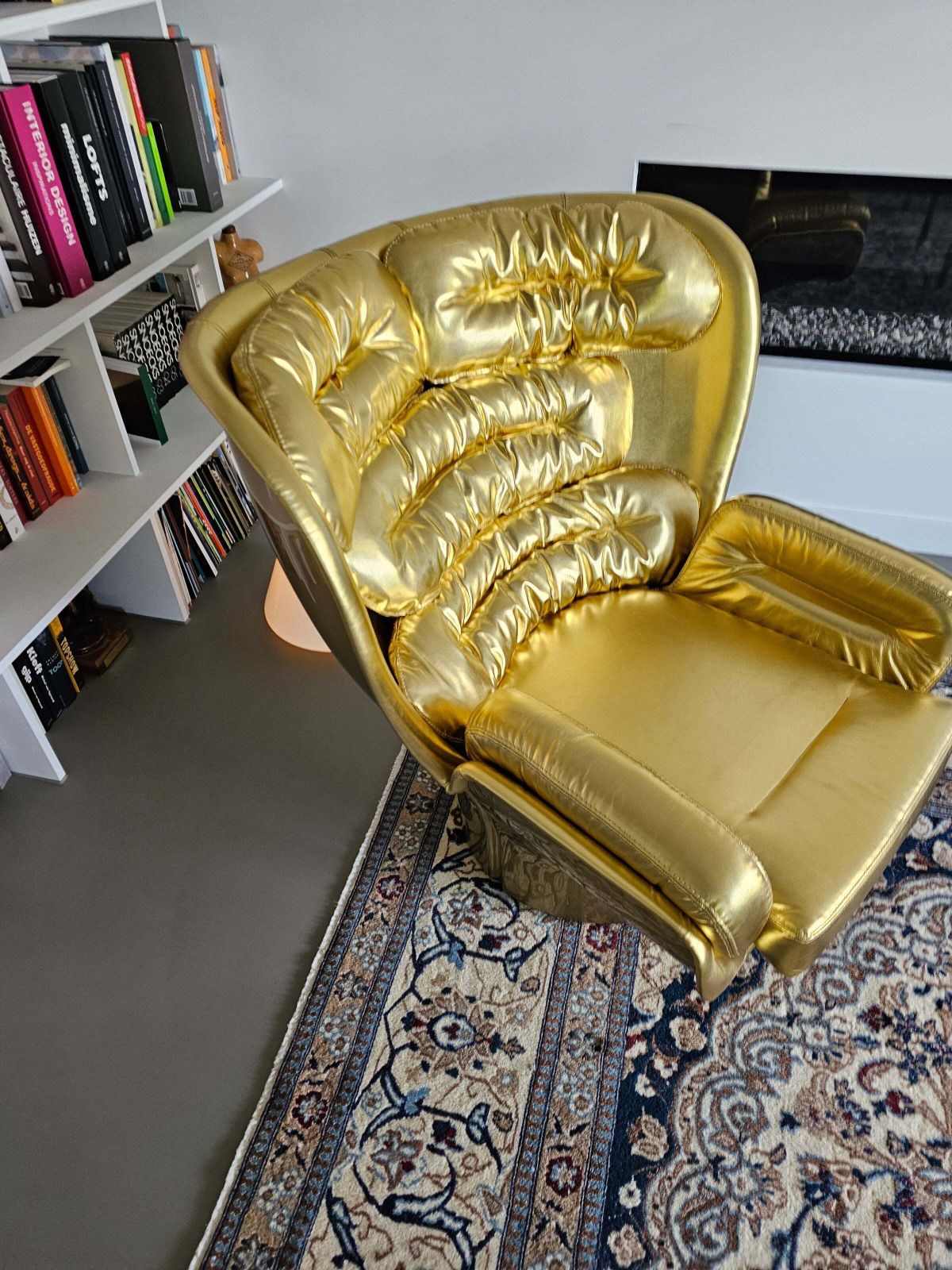 Golden Limited Edition Elda Chair By Joe Colombo For Longhi Italy No. 19/20 photo vinterior