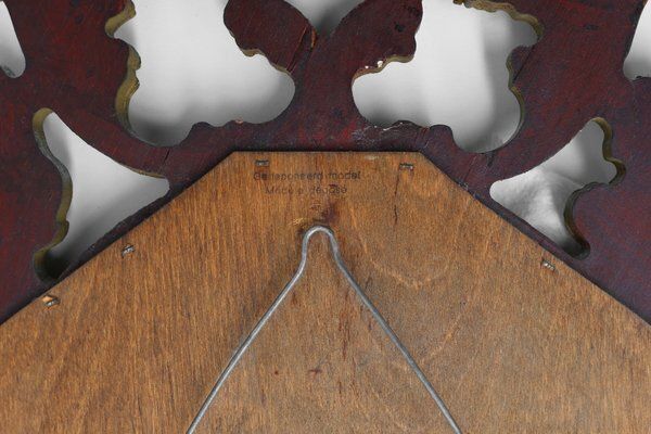photo furniture Baroque Oval Wall Mirror In Gilded Wood, France, 1950s