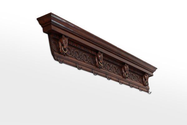 Large 18th Century Gothic Oak Hand Carved Coat Rack, France photo buy
