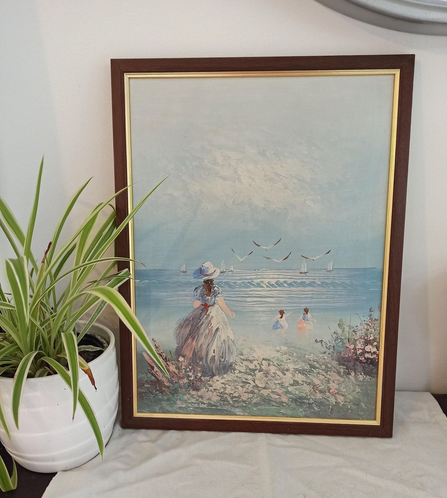 Karlson Hand Painted Picture In Wooden Frame.
