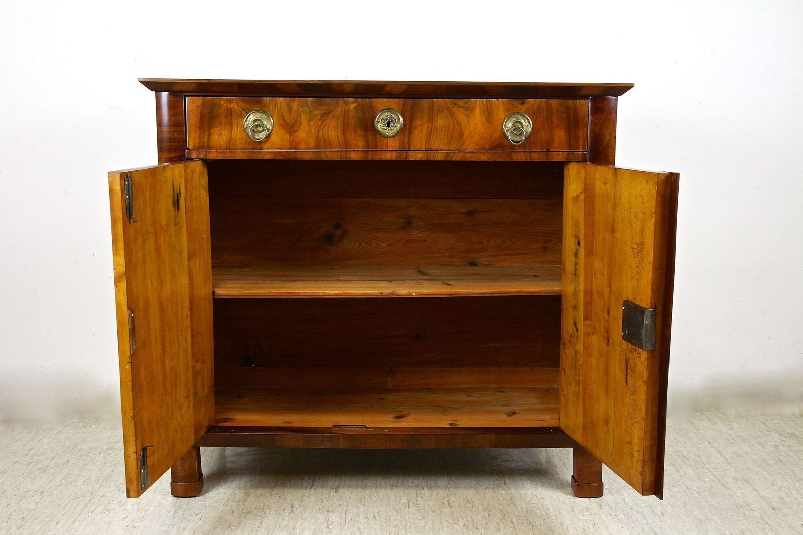 19th Century Biedermeier Nutwood Commode/ Trumeau/ Half Cabinet, At Circa 1830 photo for sale