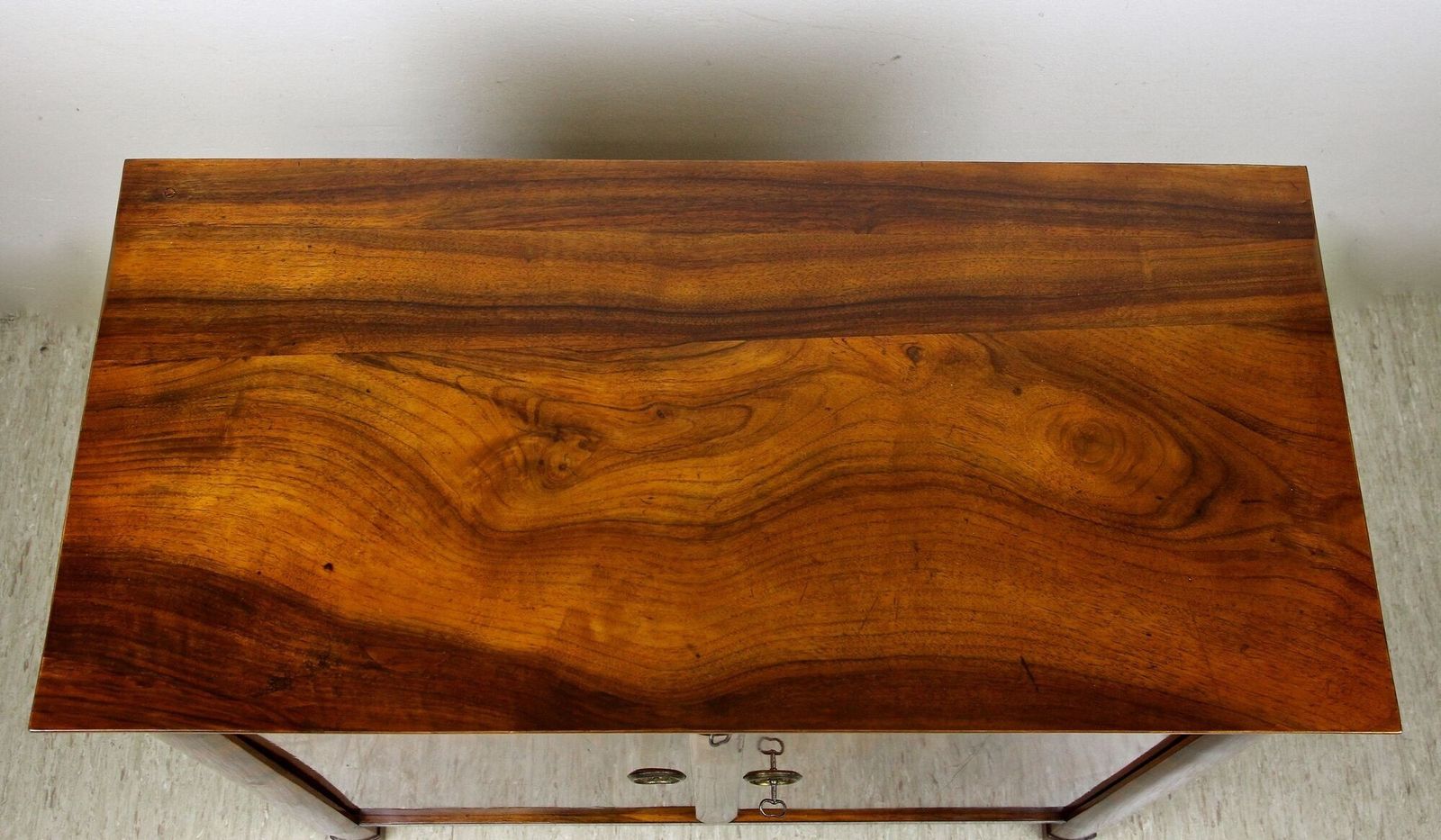 19th Century Biedermeier Nutwood Commode/ Trumeau/ Half Cabinet, At Circa 1830 photo vinterior
