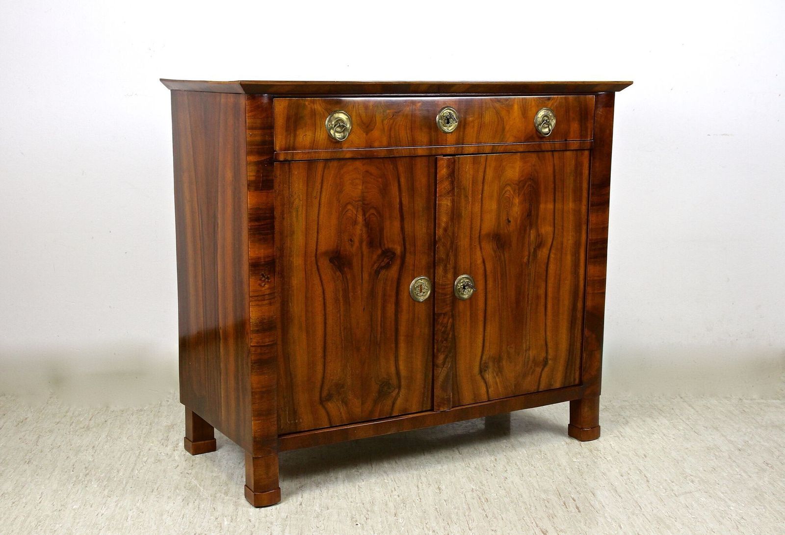 photo furniture 19th Century Biedermeier Nutwood Commode/ Trumeau/ Half Cabinet, At Circa 1830