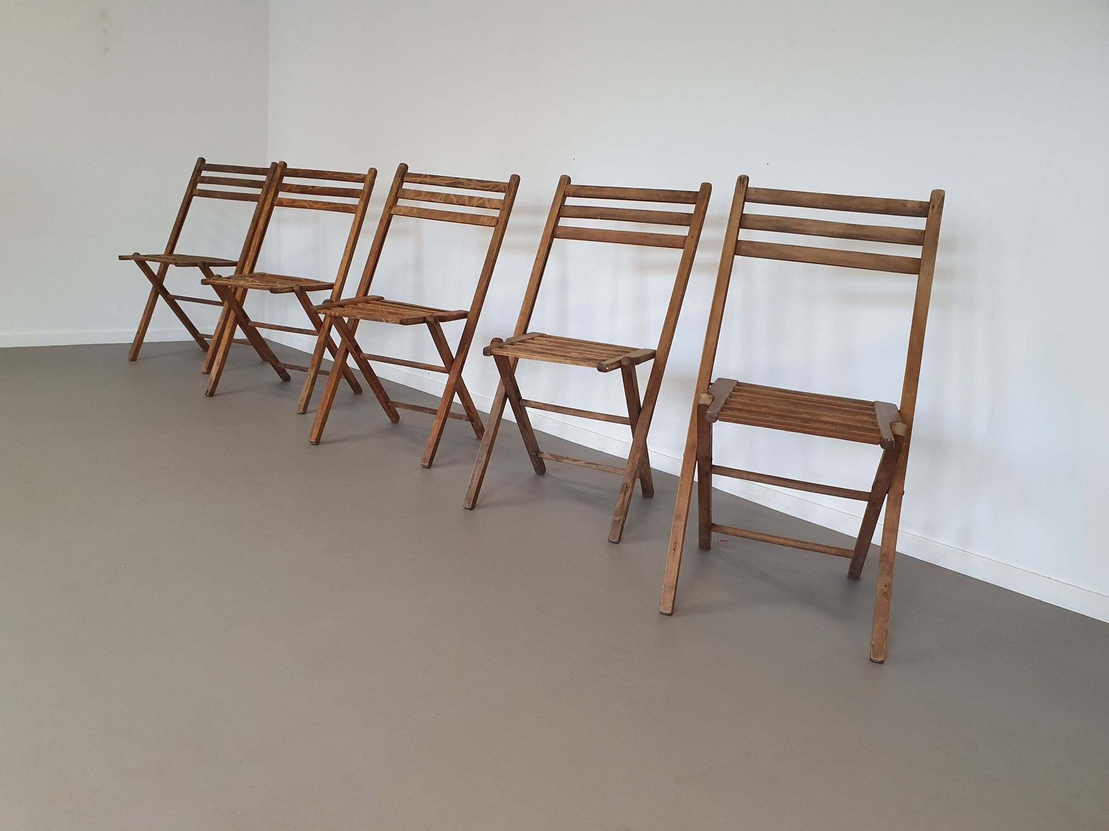 5 X Folding Chair 60s, 1960s, Vintage photo for sale