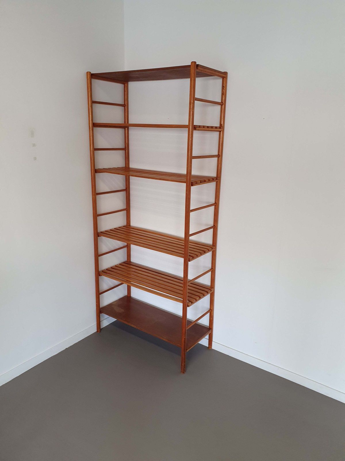 Vintage Stick Cabinet From The 50s/60s, 180 X 80 X 37 Cm photo furniture