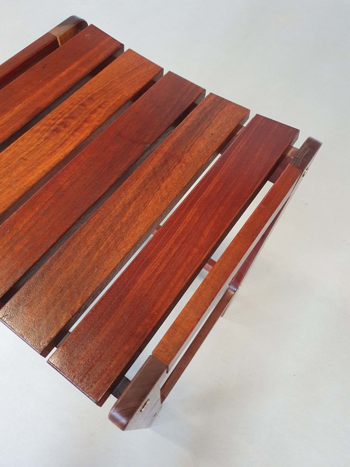 photo furniture 3 X Stool Meranti 70s. Height 71 Cm / Wide 42 Cm / Depth 40 Cm