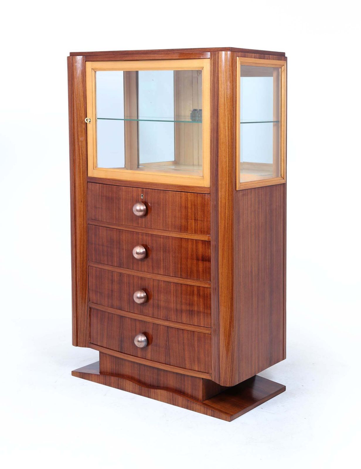 Art Deco Display Cabinet In Indian Rosewood C.1930s