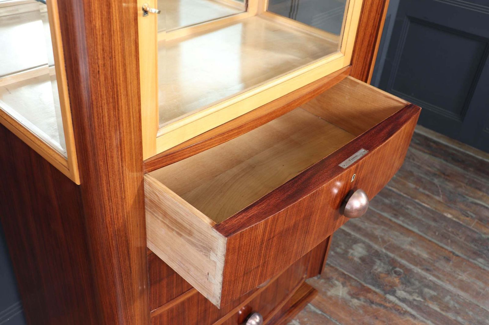 Art Deco Display Cabinet In Indian Rosewood C.1930s photo Furniture