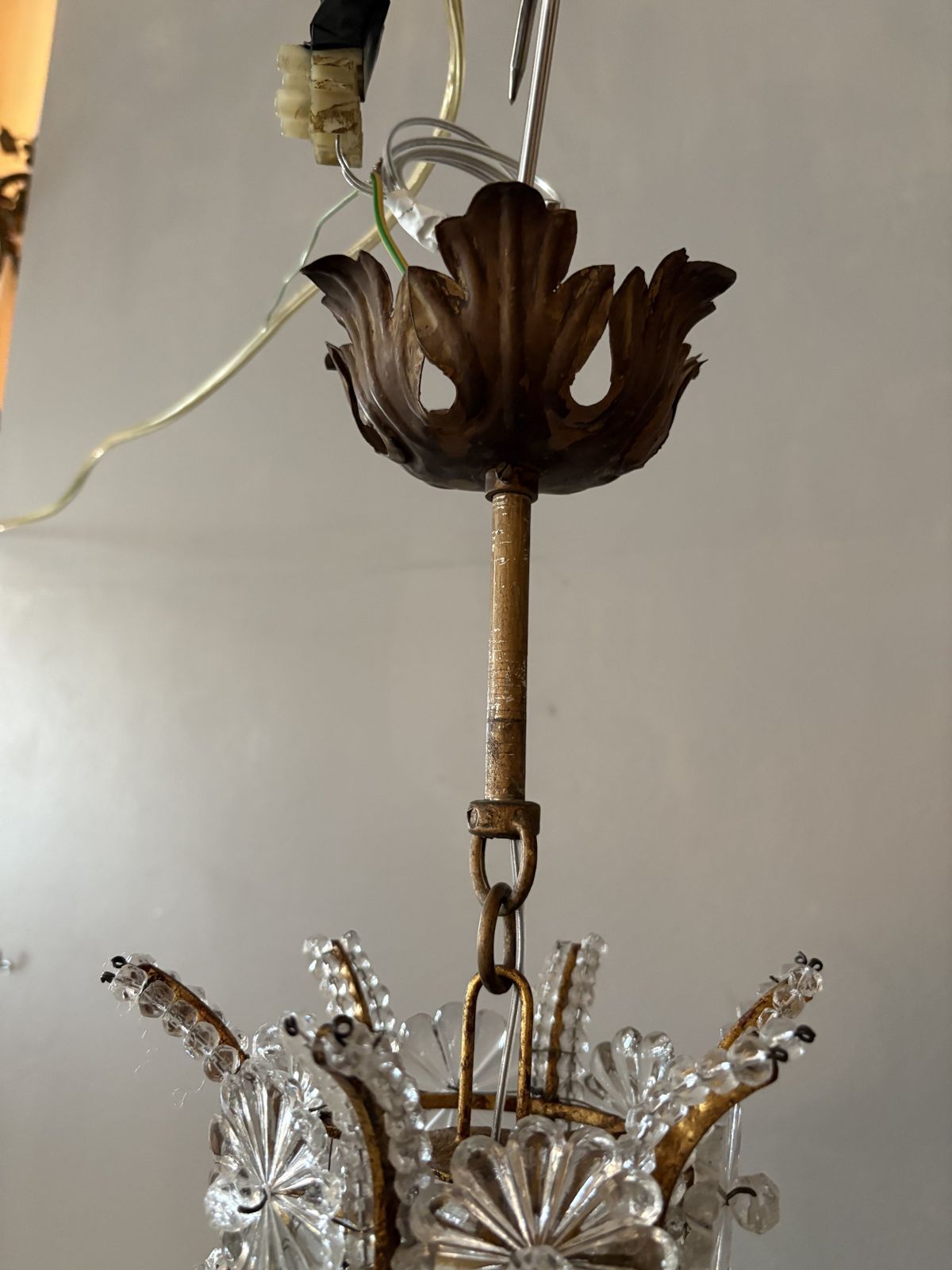 Set Of 4 Italian Florentine "Birdcage" Crystal Chandeliers photo 5525.0