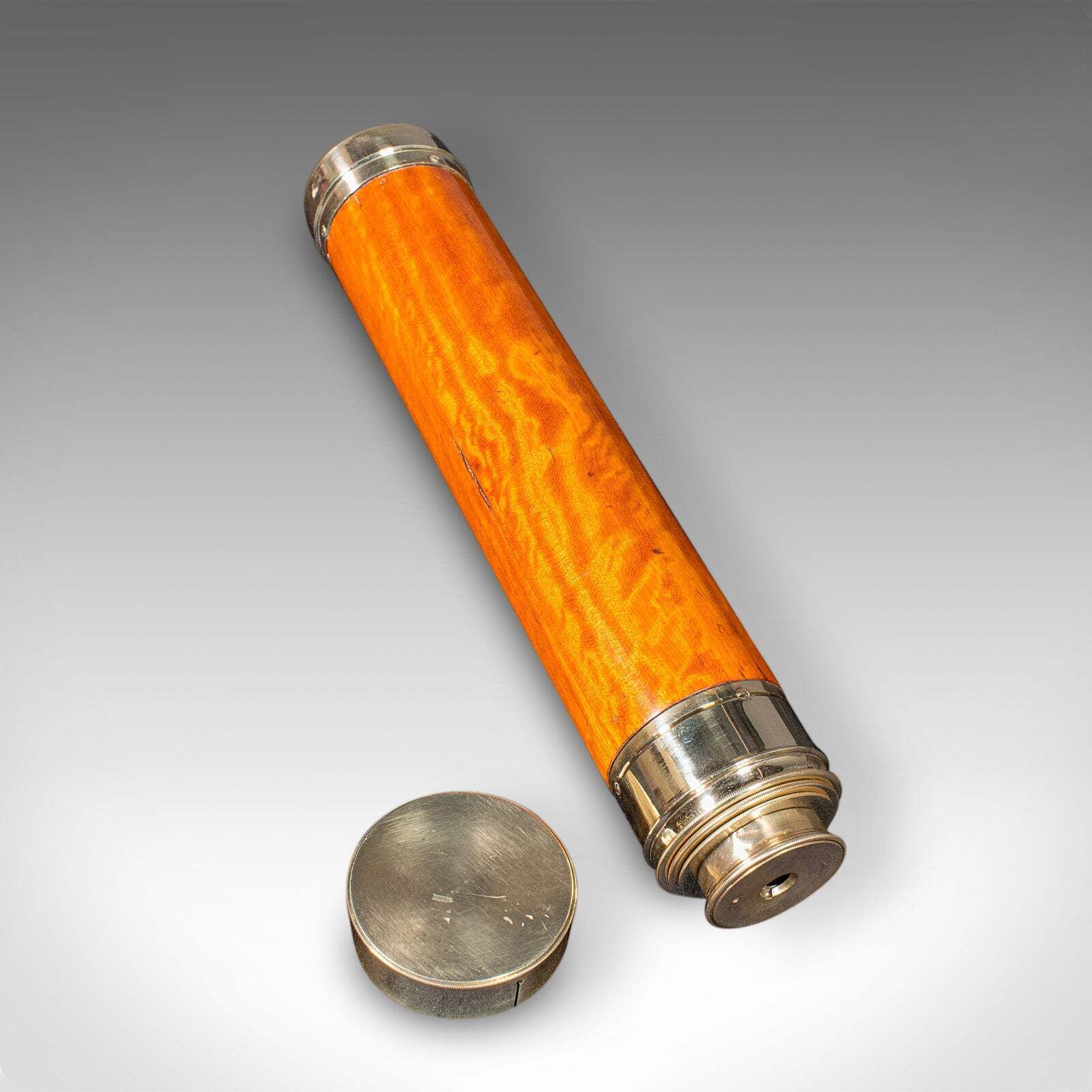 photo furniture Antique Three Draw Telescope, English, Walnut, Brass, Navigation, Georgian, 1790