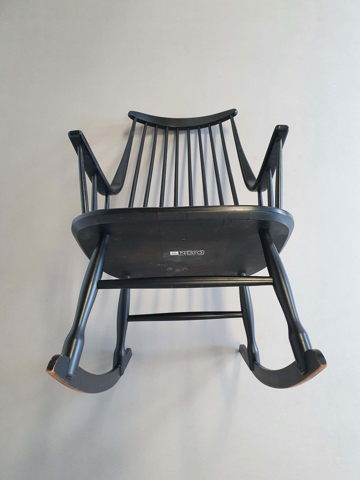 Black Lena Larsson Voor Nesto Rocking Chair 1960s photo furniture