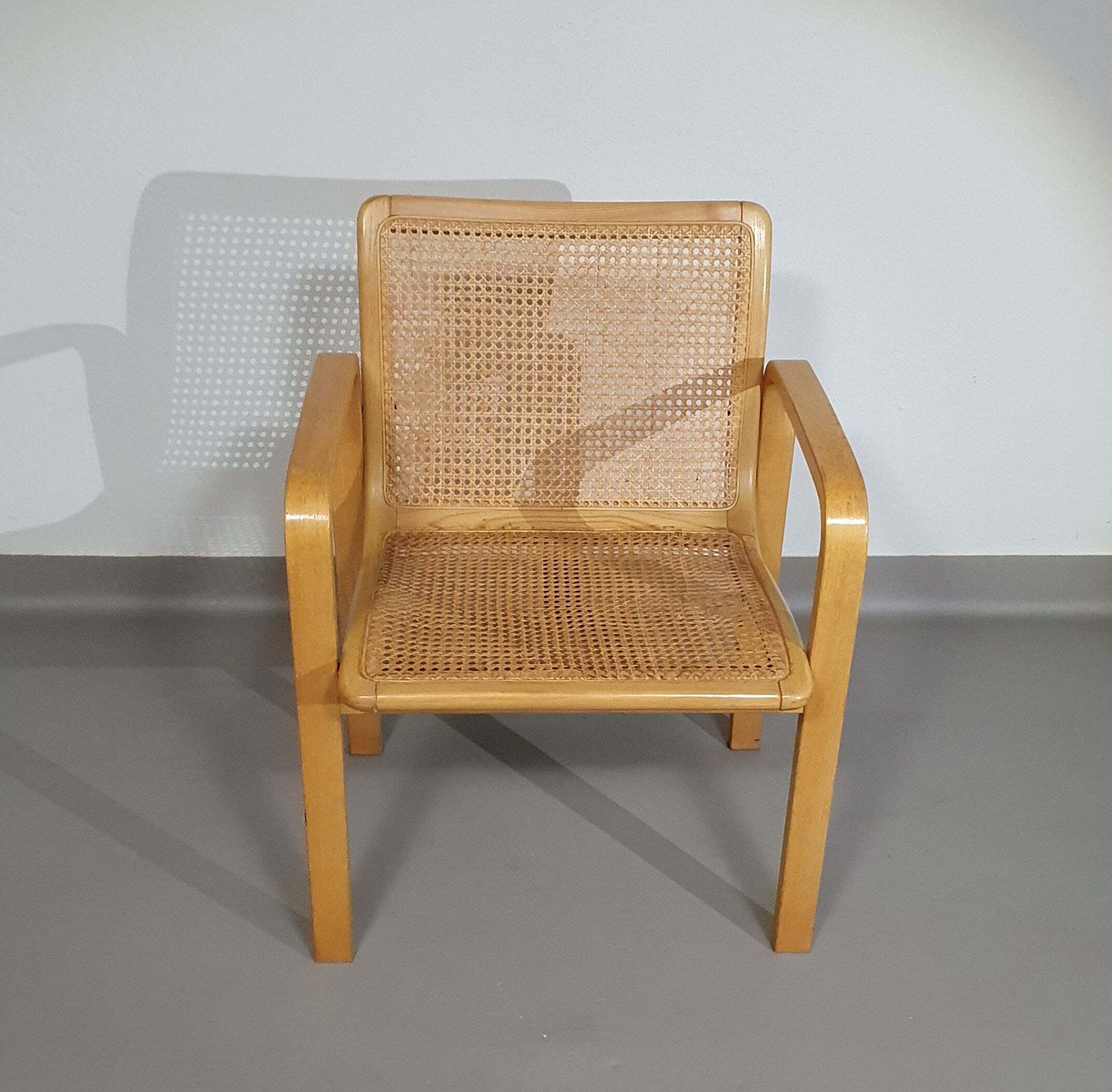 423.0 Beech Wood And Webbing Side Chair By Olivo Pietro, Italy, 1970s photo
