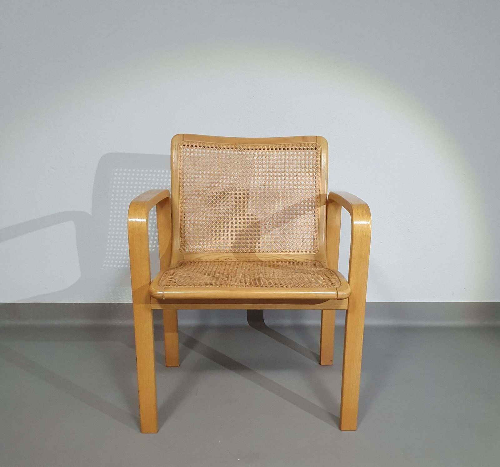 photo buy Beech Wood And Webbing Side Chair By Olivo Pietro, Italy, 1970s