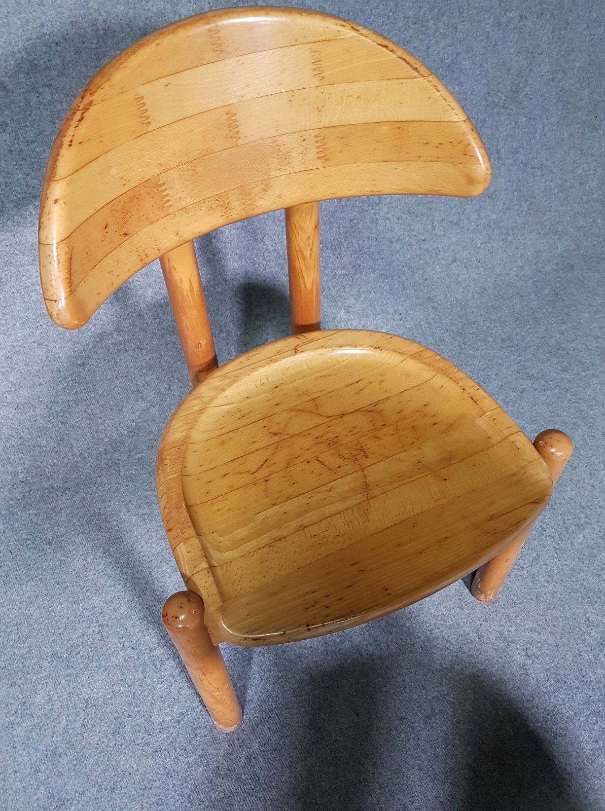 Logo.Human 4 X Chair, Made In Solid Maple By Ansager Møbler, Denmark. Danish Craftsmanship, Marked With Stamp. photo Furniture