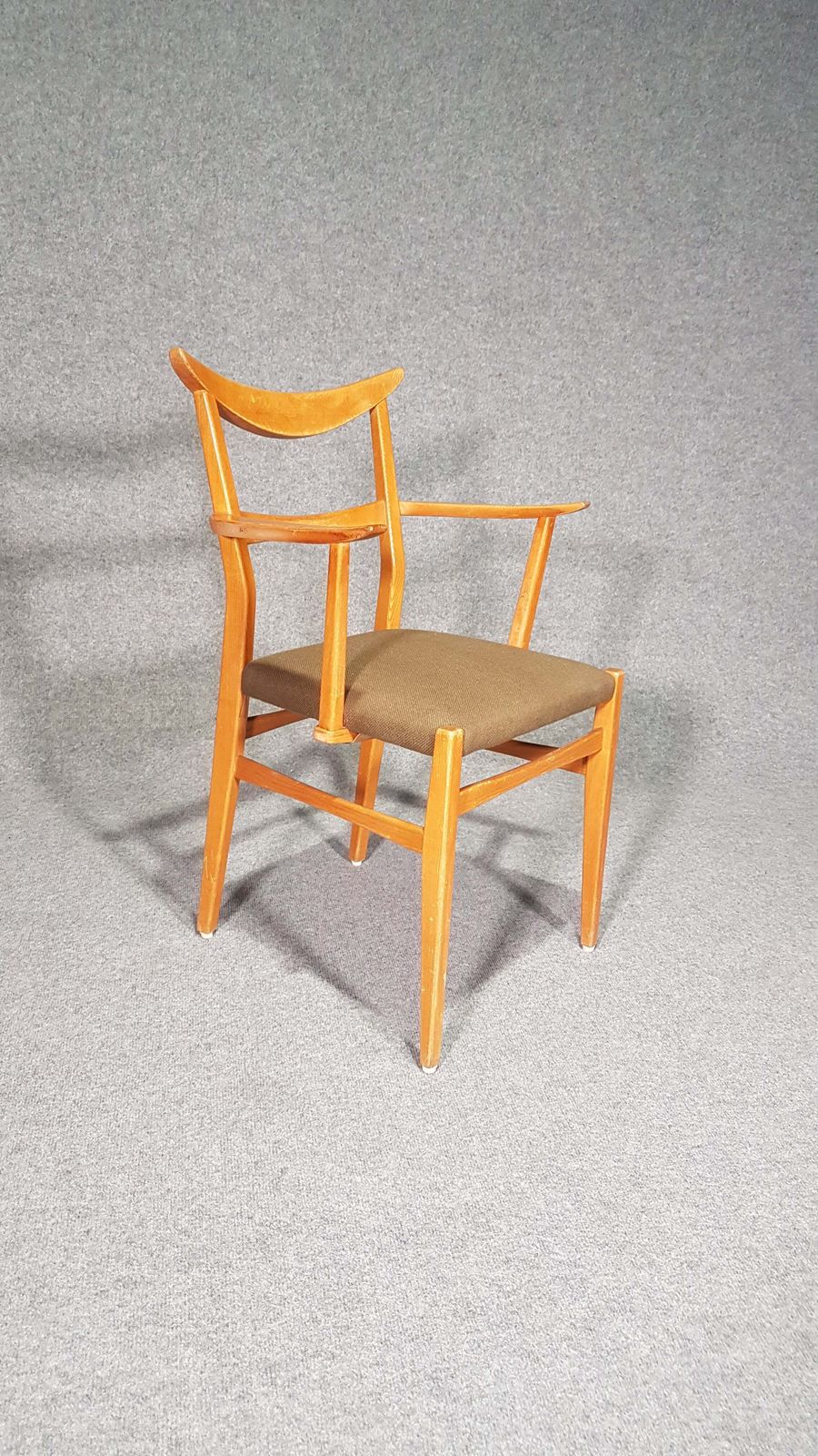 Set Of 4 Dutch Wooden Dining Armchairs In Danish Style. 1950s photo 1268.0