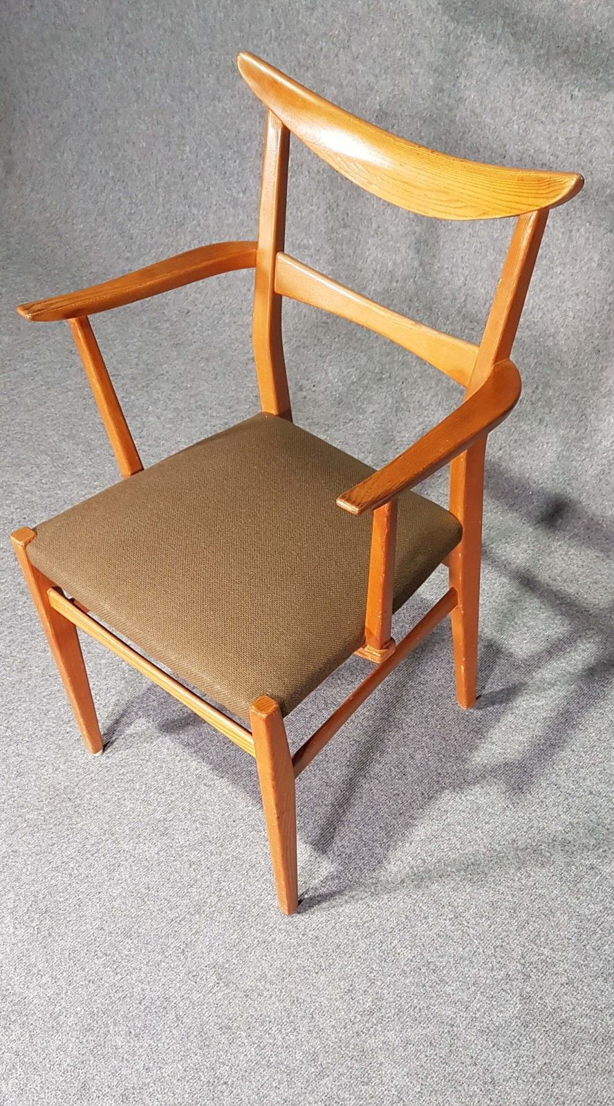 Set Of 4 Dutch Wooden Dining Armchairs In Danish Style. 1950s photo buy