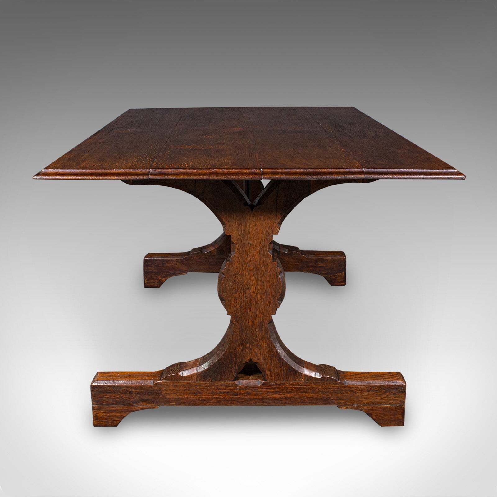 Antique 6 Seat Dining Table, English, Oak, Gothic Revival, Kitchen, Victorian photo 6992.0