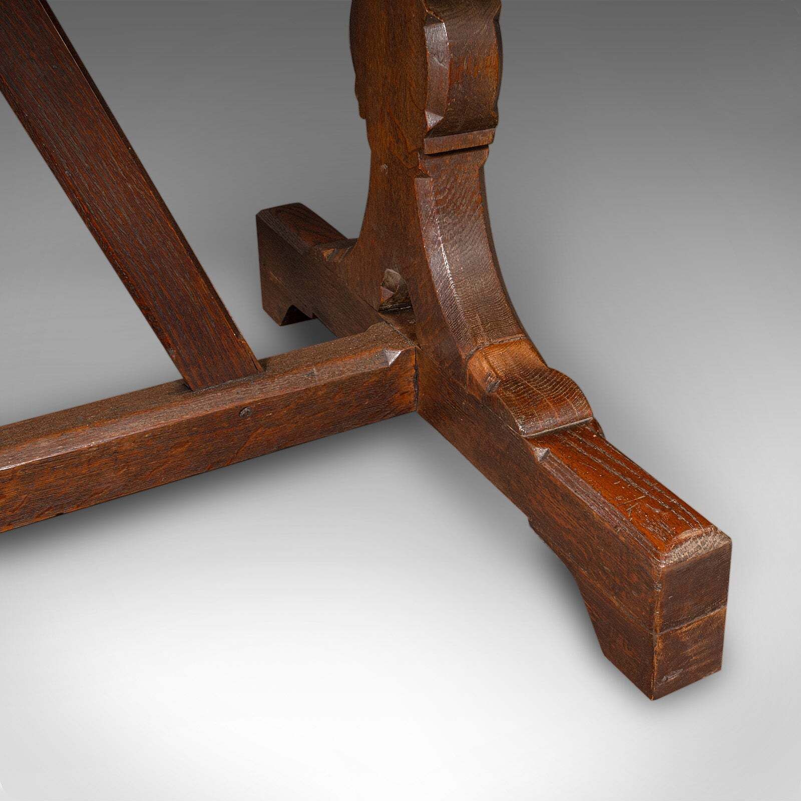 photo for sale Antique 6 Seat Dining Table, English, Oak, Gothic Revival, Kitchen, Victorian