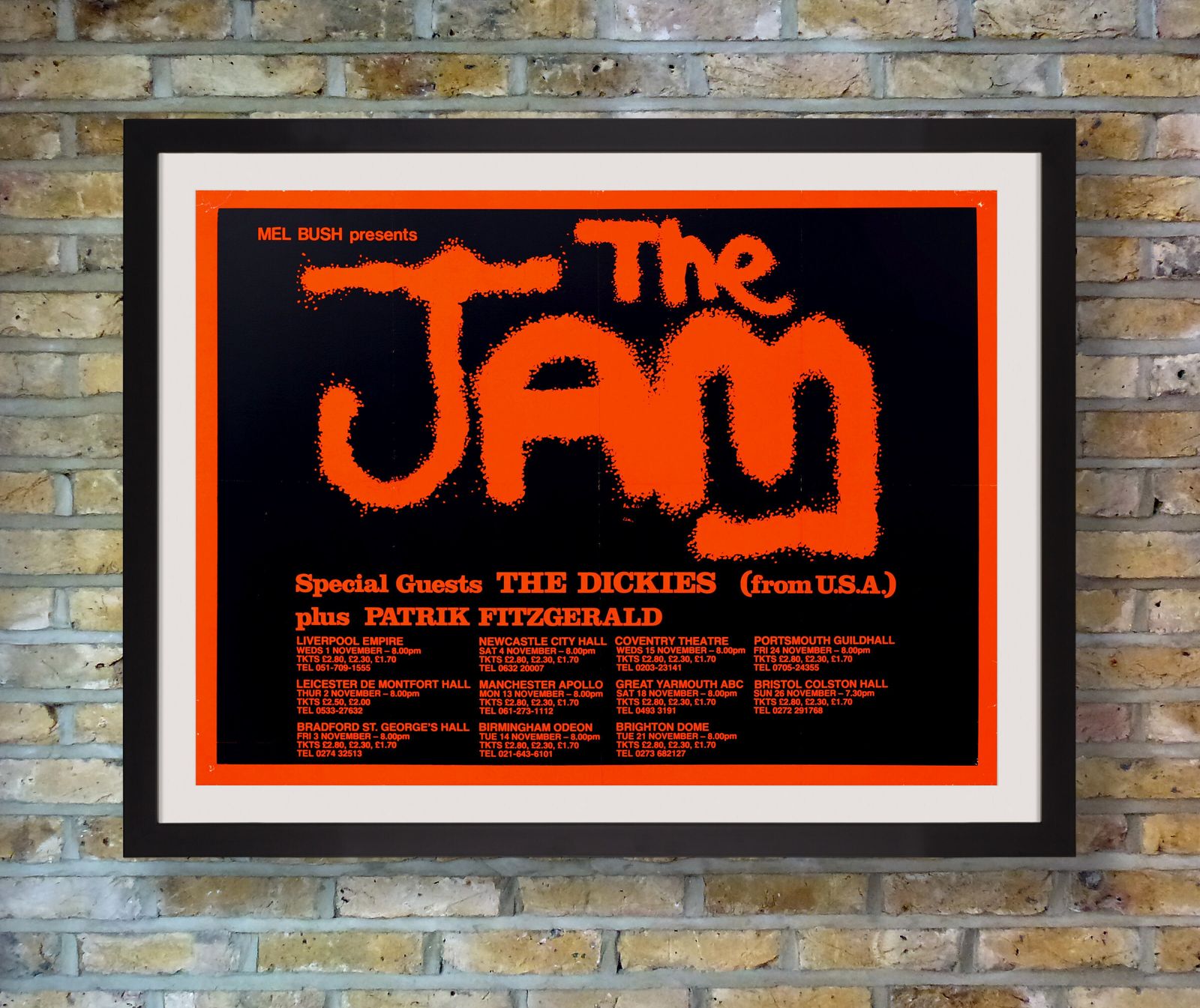 The Jam Original Vintage Uk Tour Poster, 1978 photo furniture