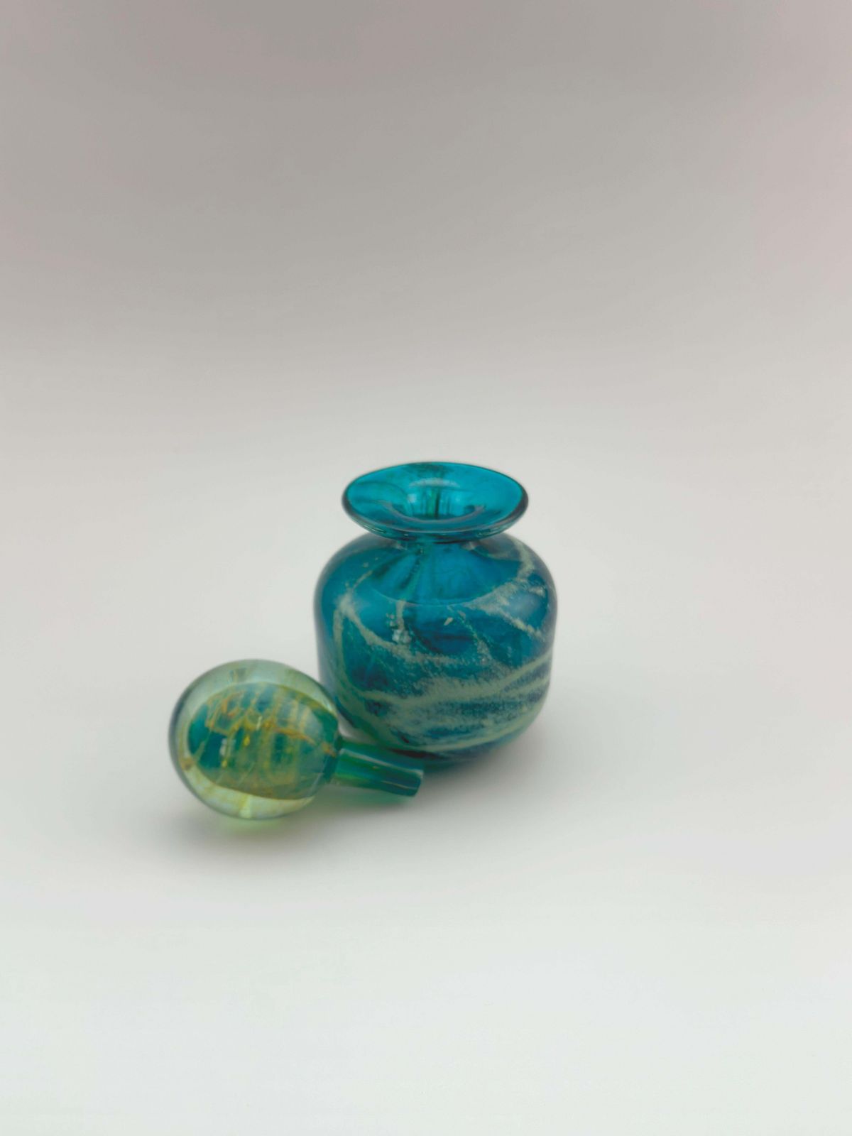 photo furniture Modern Glass Perfume Bottle By Mdina, Sand And Sea, Malta, 1970s, Signed