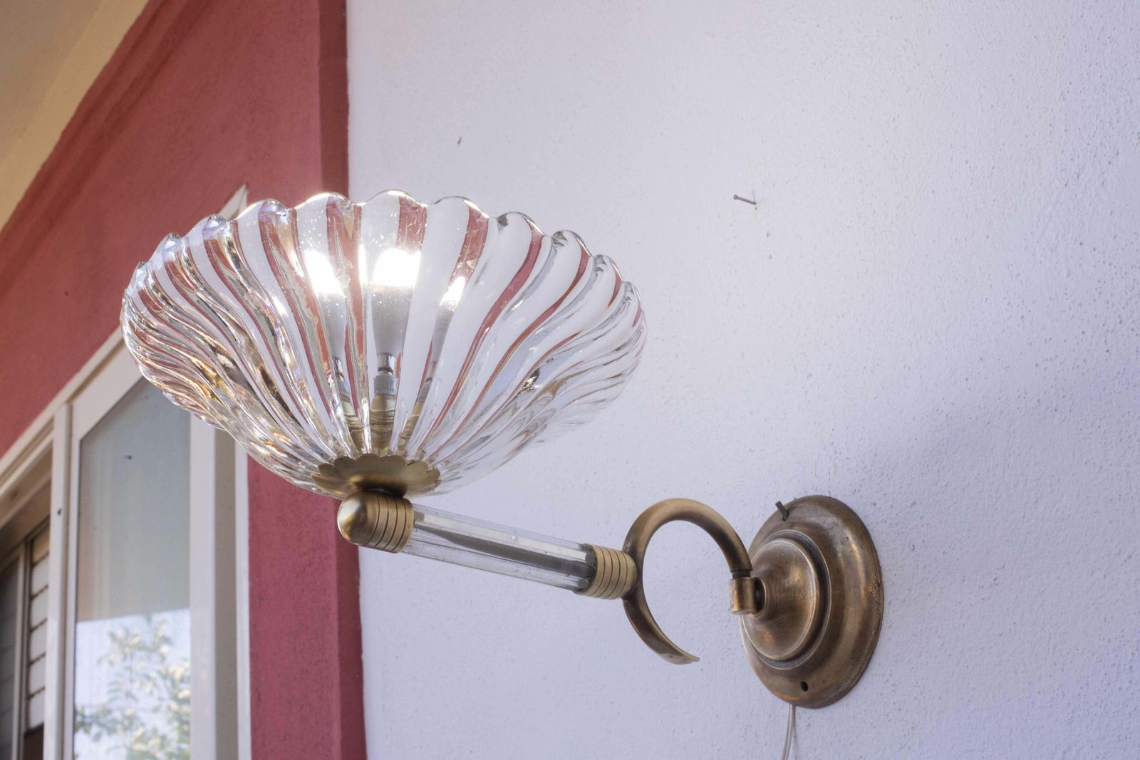 Set Of 2 Wall Light Sconces By Barovier & Toso Glass Murano, Italy, 1950 photo furniture