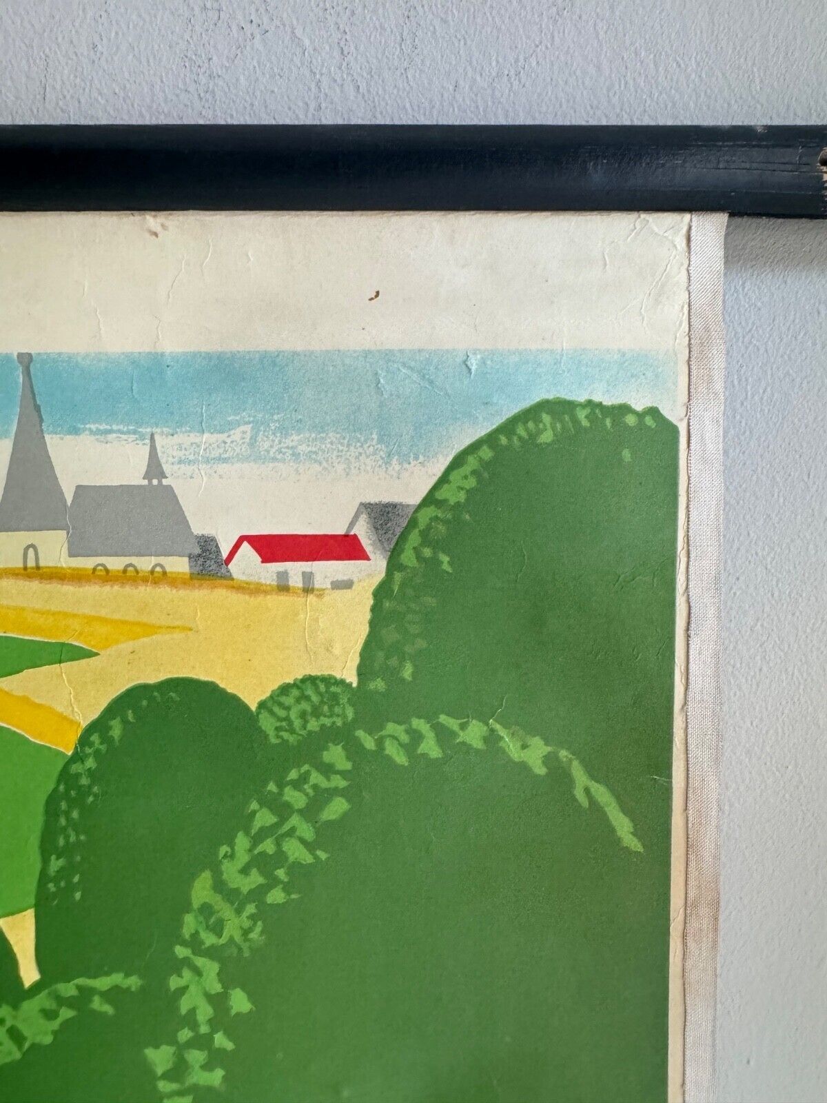 Rare Traffic Lessons 6 School Chart 1950s Road Safety Rural Roads Germany photo Art