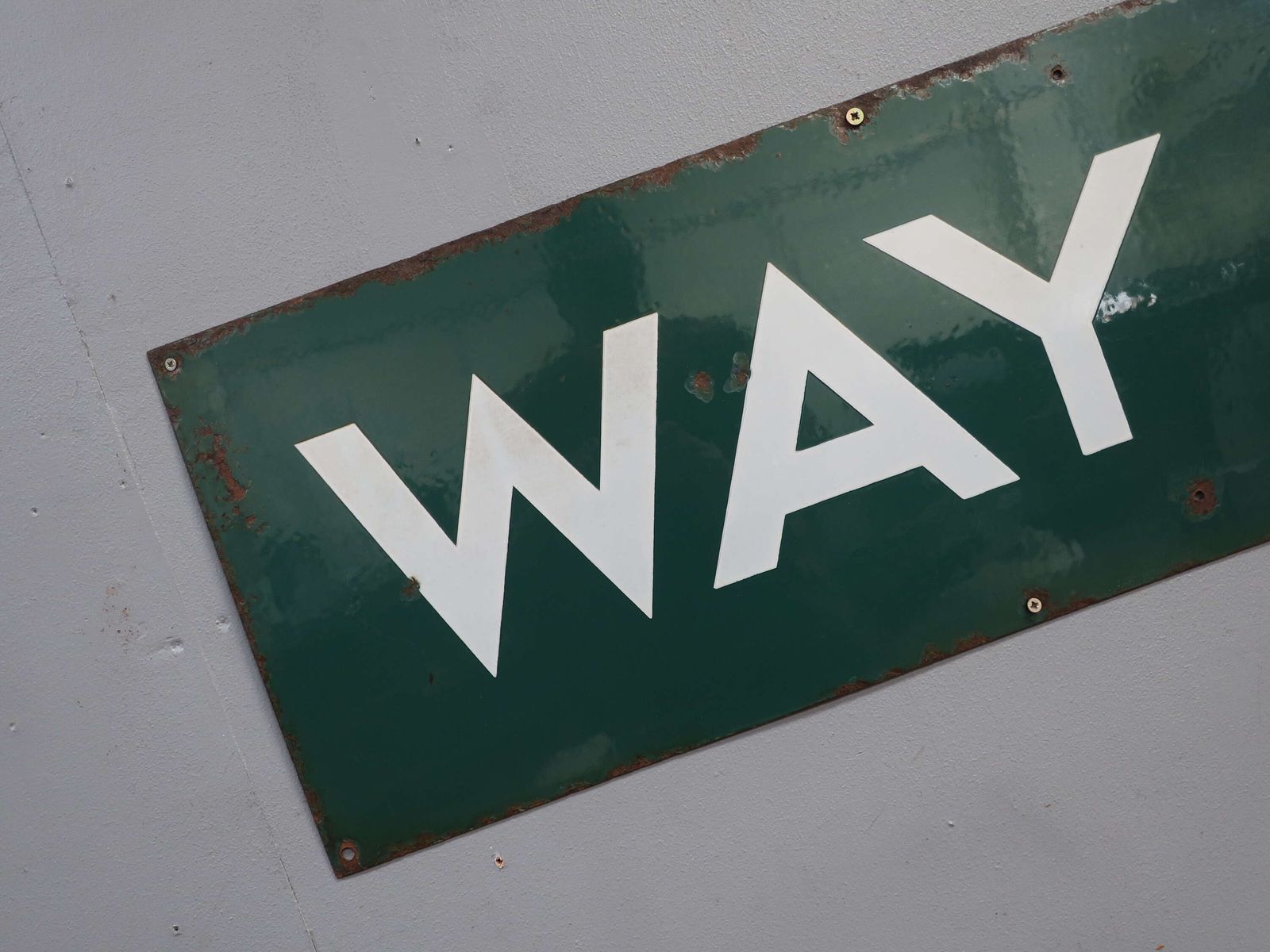 Way Out ~ Southern Railway Enamel Sign photo 475.0