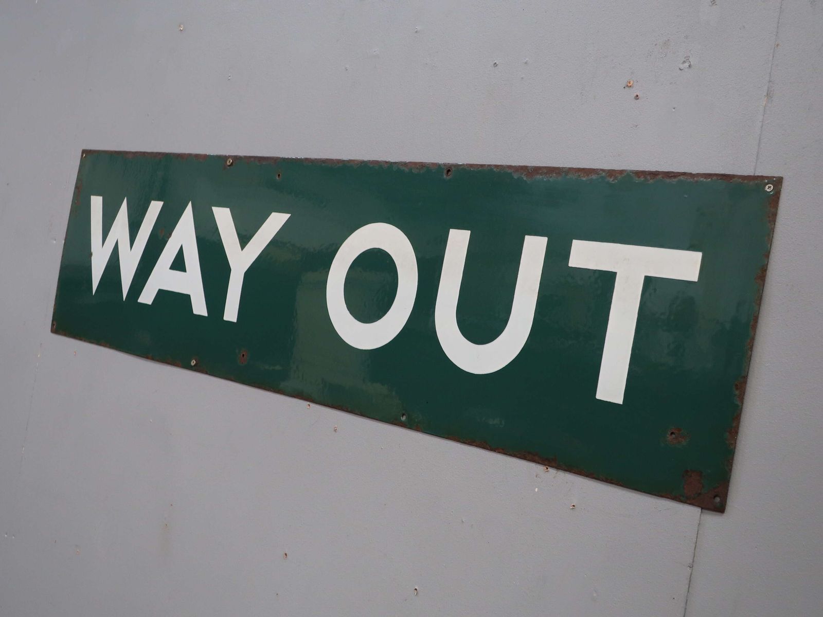 Way Out ~ Southern Railway Enamel Sign photo buy